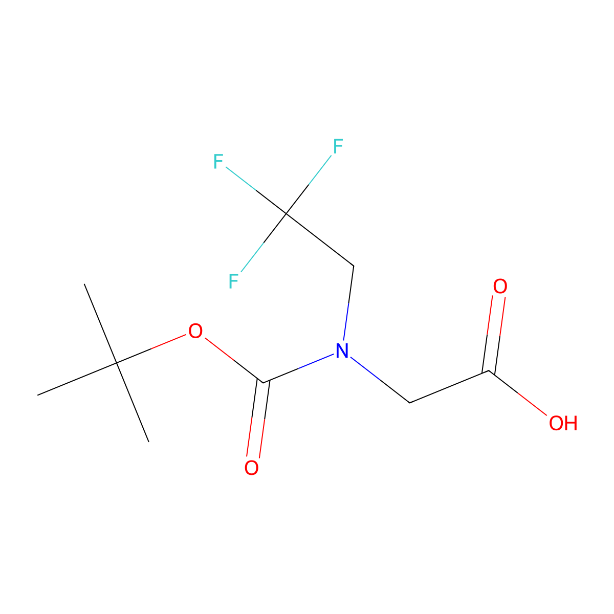 2-((Tert-butoxycarbonyl)(2,2,2-trifluoroethyl)amino)acetic acid molecular structure, CAS 1306604-74-9
