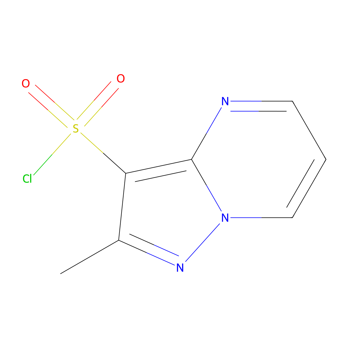 2-Methylpyrazolo[1,5-a]pyrimidine-3-sulfonyl chloride molecular structure, CAS 1306604-90-9