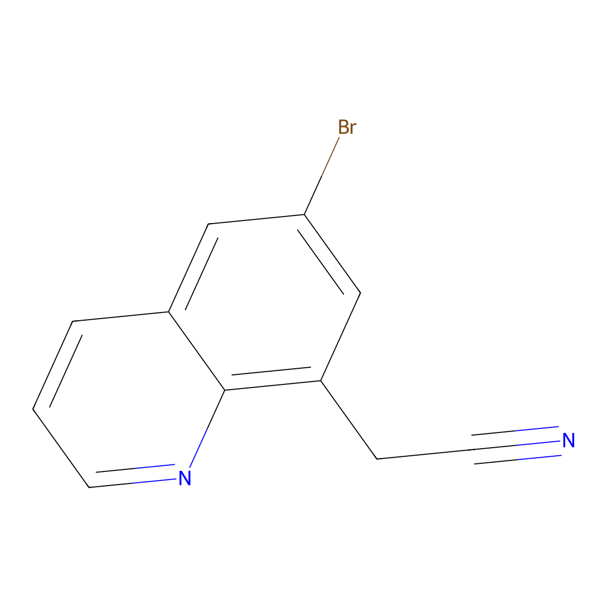 2-(6-Bromoquinolin-8-yl)acetonitrile molecular structure, CAS 1306605-07-1
