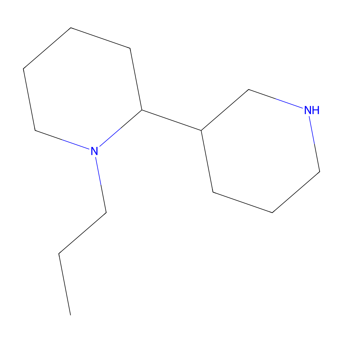 2-(Piperidin-3-yl)-1-propylpiperidine molecular structure, CAS 1306605-28-6