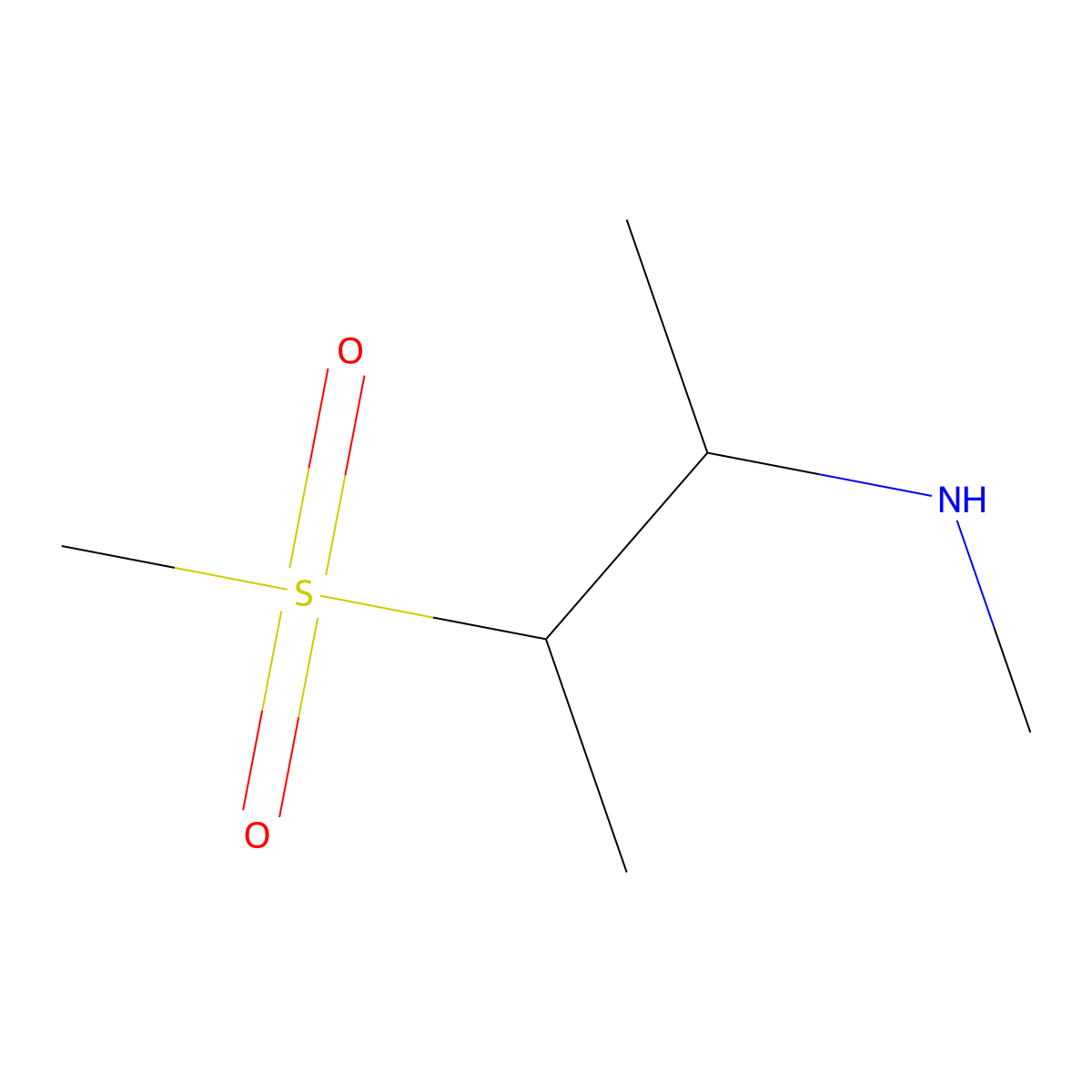 (3-Methanesulfonylbutan-2-yl)(methyl)amine molecular structure, CAS 1306605-29-7