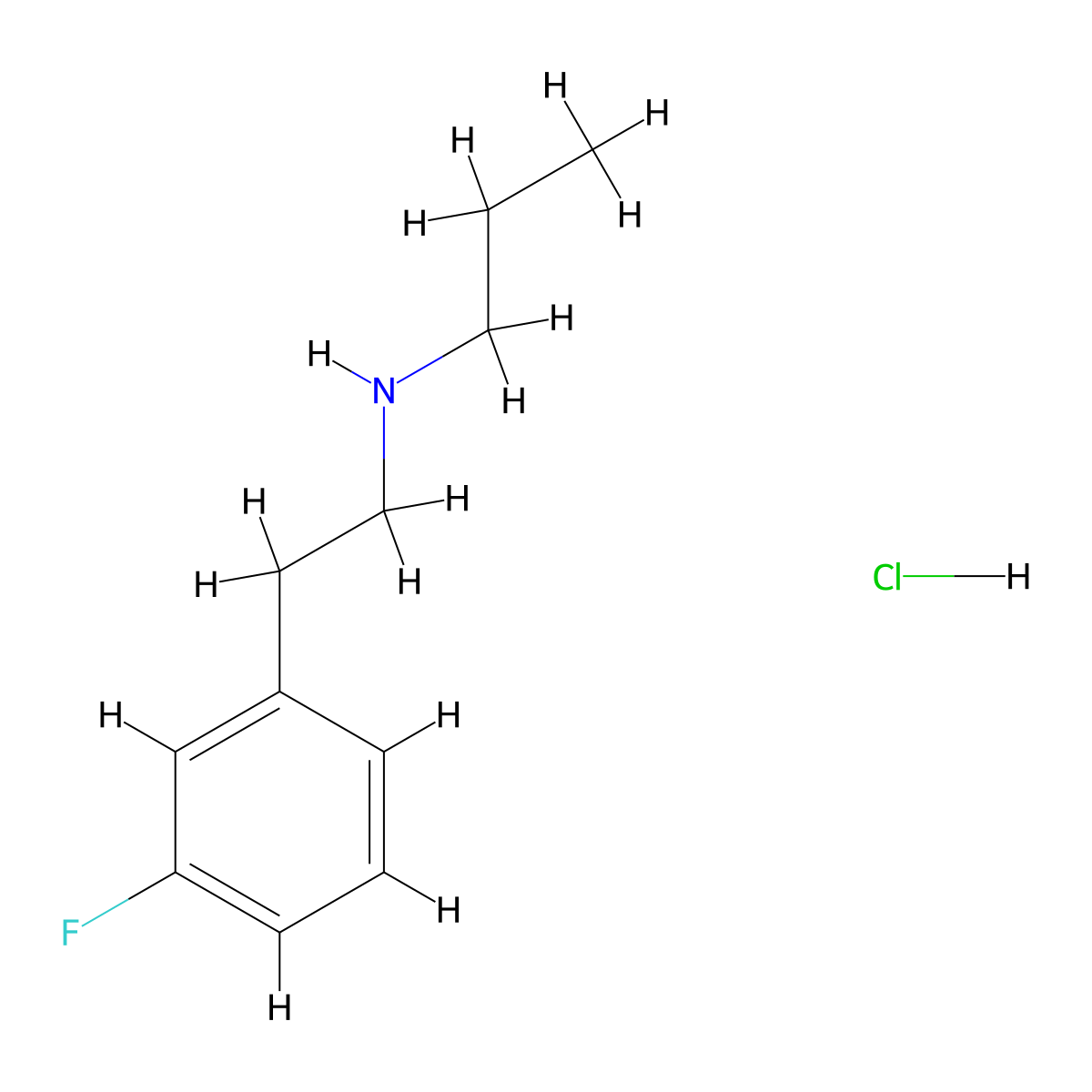 [2-(3-Fluorophenyl)ethyl](propyl)amine hydrochloride molecular structure, CAS 1306605-32-2