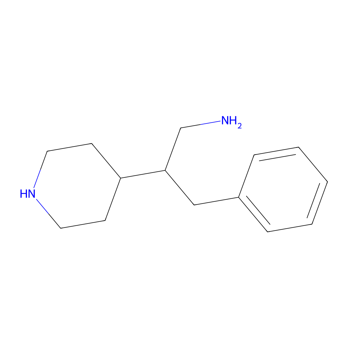 3-Phenyl-2-(piperidin-4-yl)propan-1-amine molecular structure, CAS 1306605-37-7