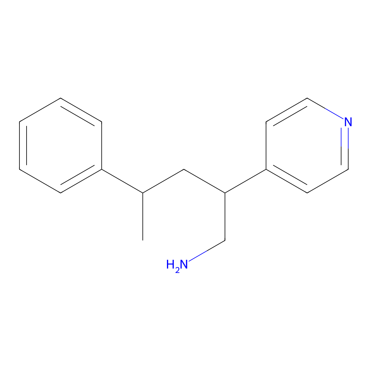 4-Phenyl-2-(pyridin-4-yl)pentan-1-amine molecular structure, CAS 1306605-43-5