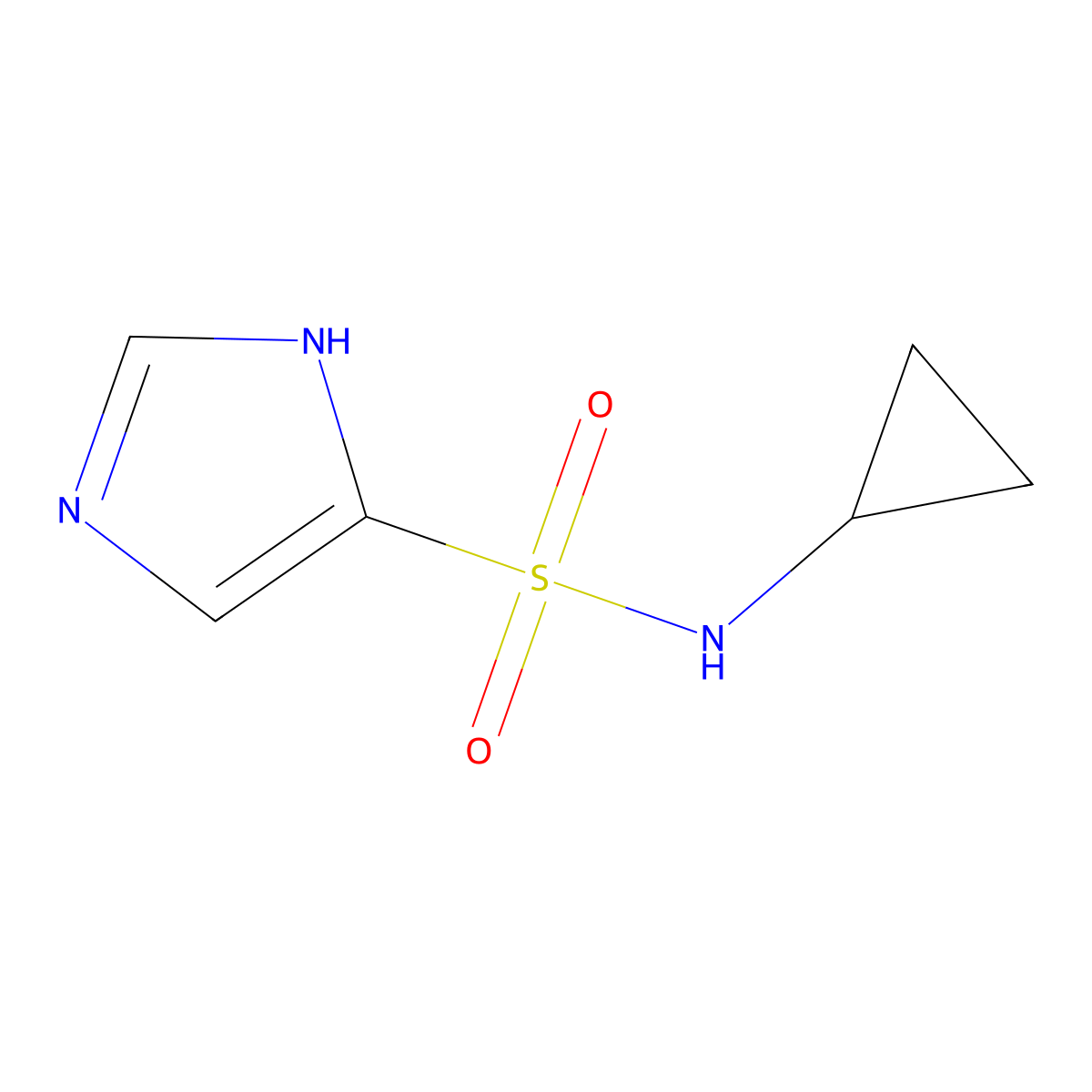 N-cyclopropyl-1H-imidazole-4-sulfonamide molecular structure, CAS 1306605-47-9