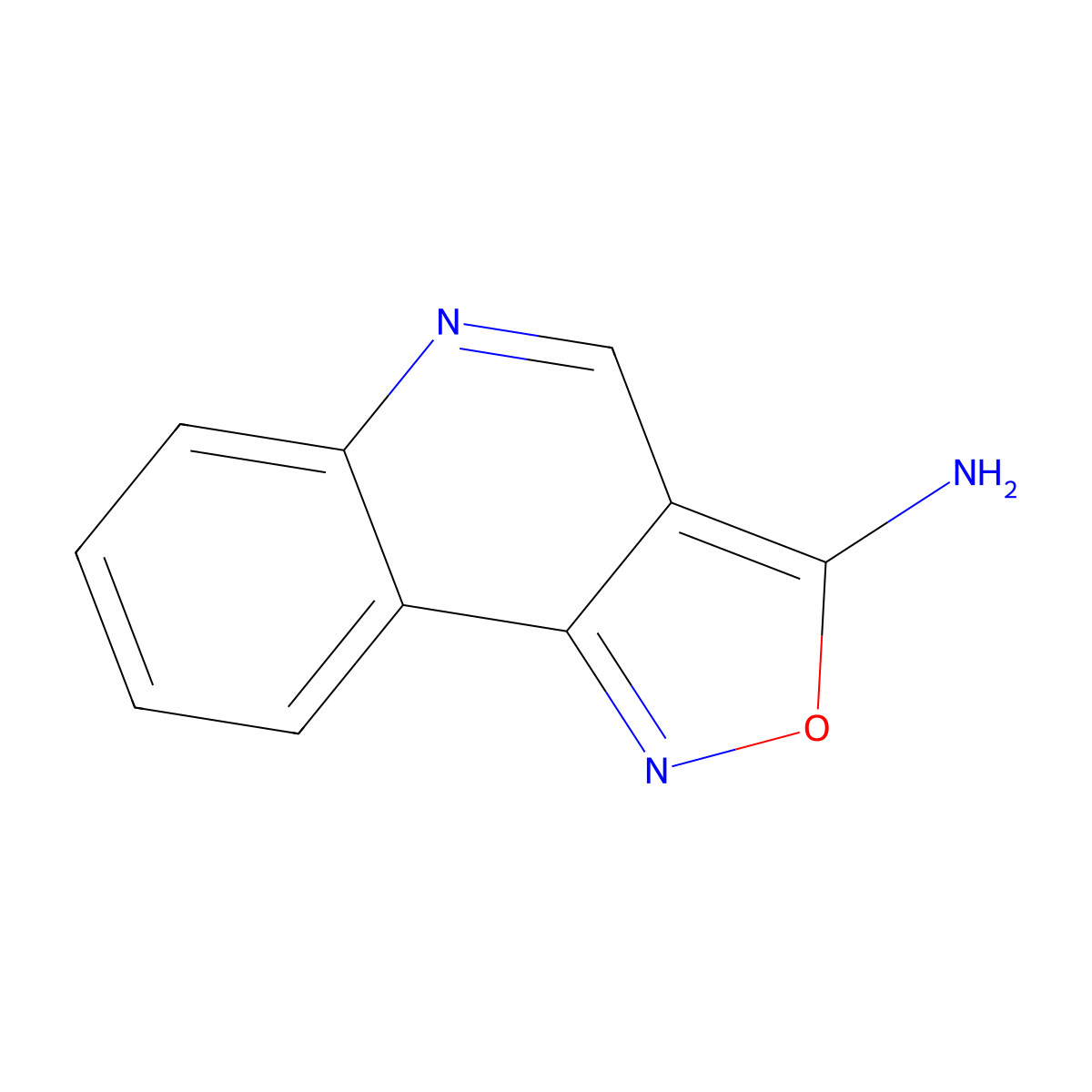(1,2)Oxazolo(4,3-c)quinolin-3-amine molecular structure, CAS 1306605-49-1