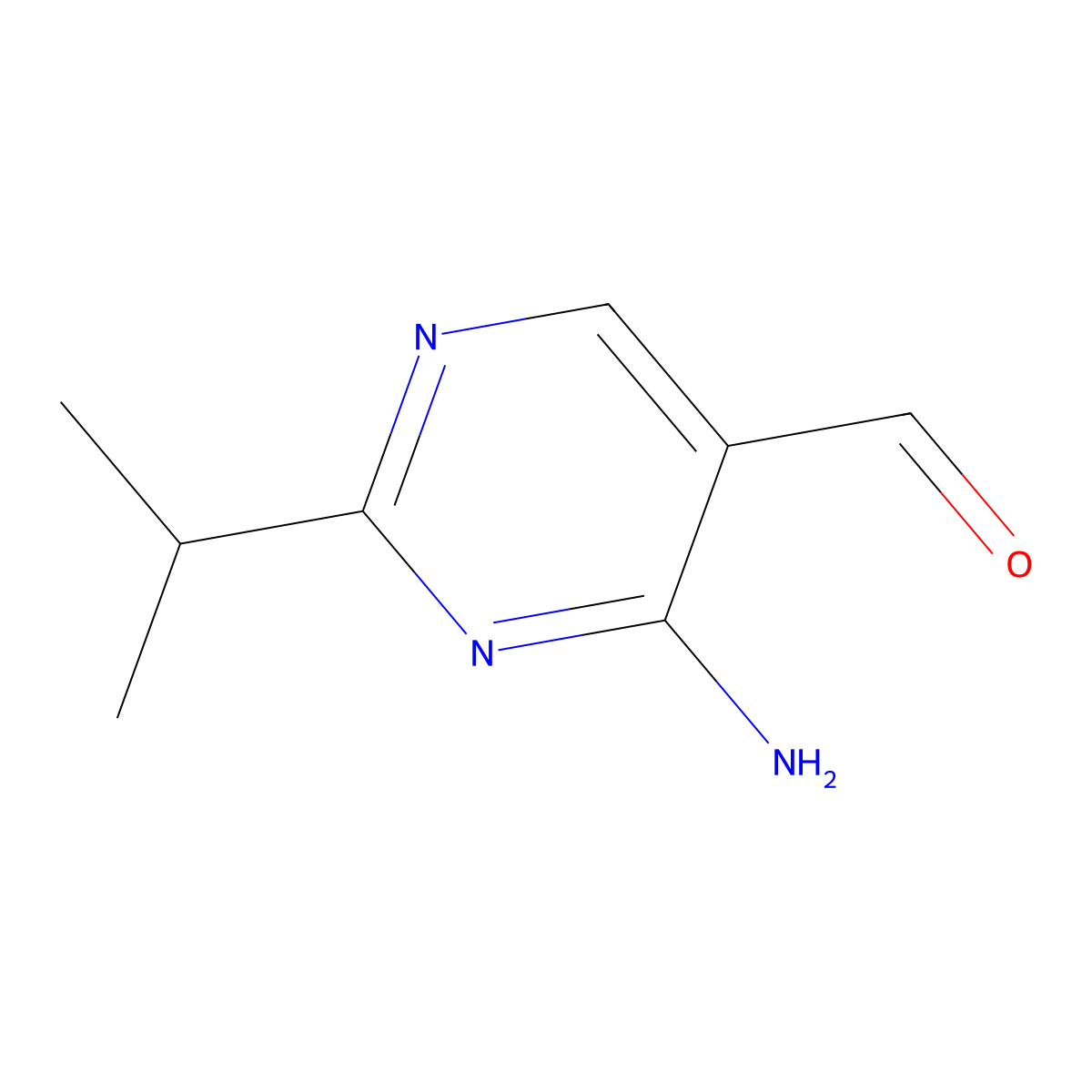 4-Amino-2-isopropylpyrimidine-5-carbaldehyde molecular structure, CAS 1306605-54-8