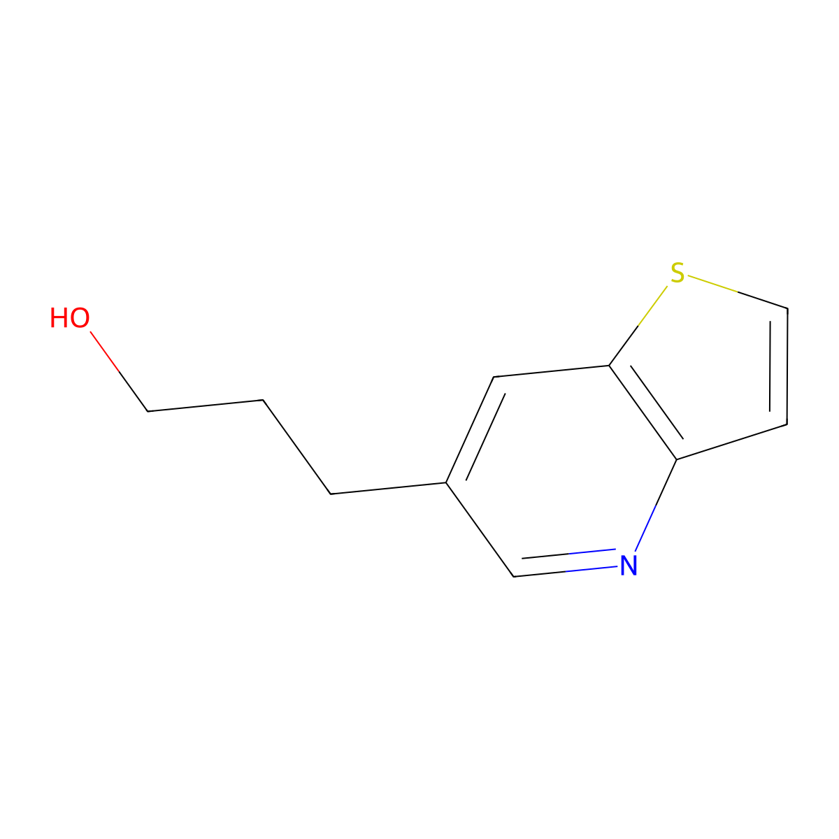 3-{Thieno[3,2-b]pyridin-6-yl}propan-1-ol molecular structure, CAS 1306605-56-0