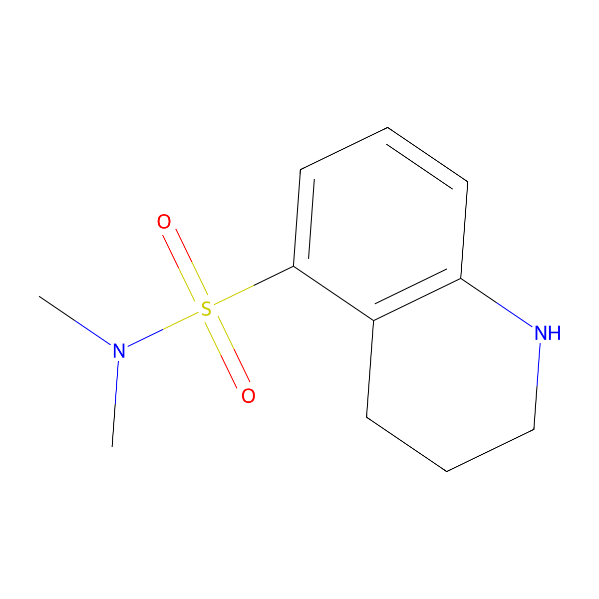 N,N-dimethyl-1,2,3,4-tetrahydroquinoline-5-sulfonamide molecular structure, CAS 1306605-60-6