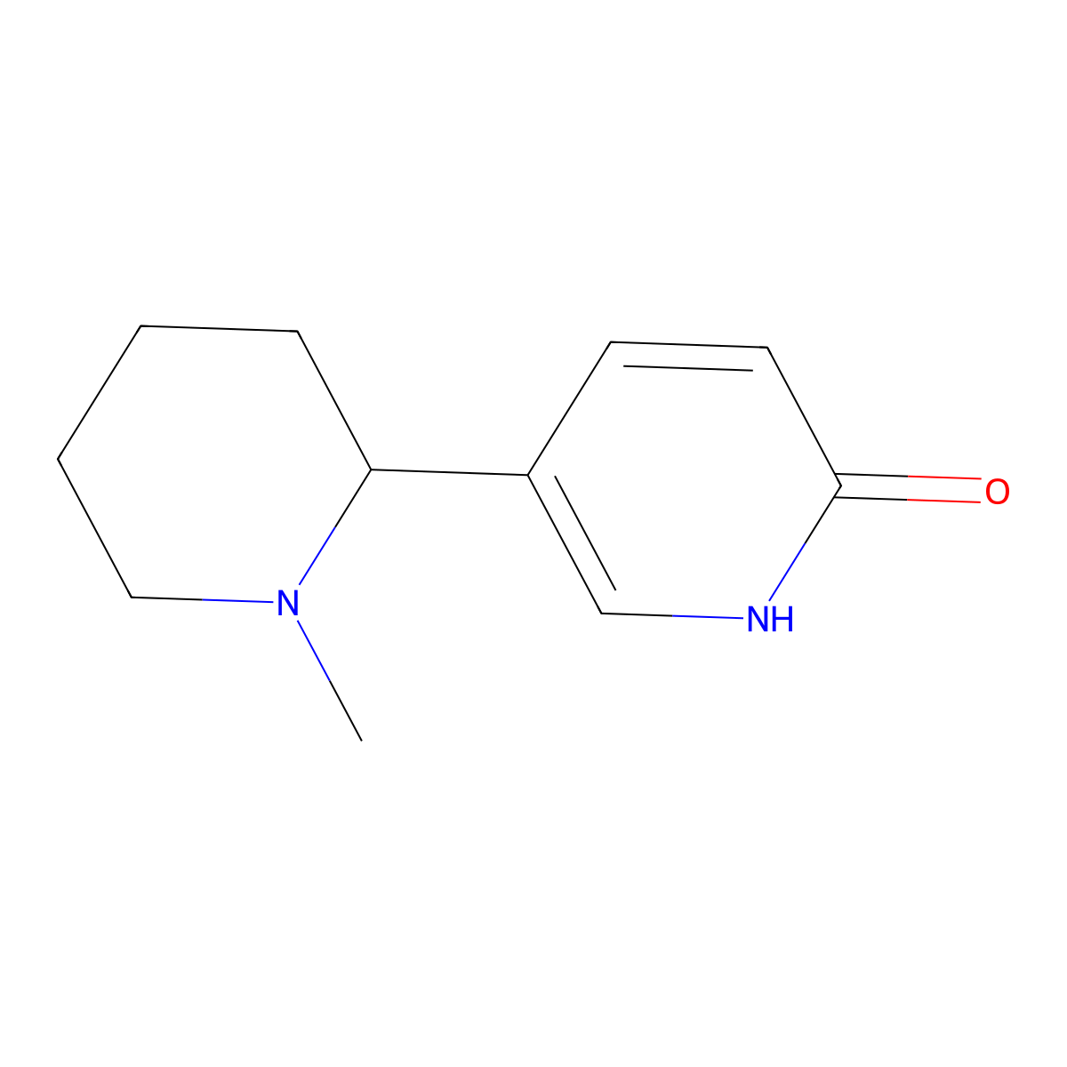 5-(1-Methylpiperidin-2-yl)-1,2-dihydropyridin-2-one molecular structure, CAS 1306605-61-7