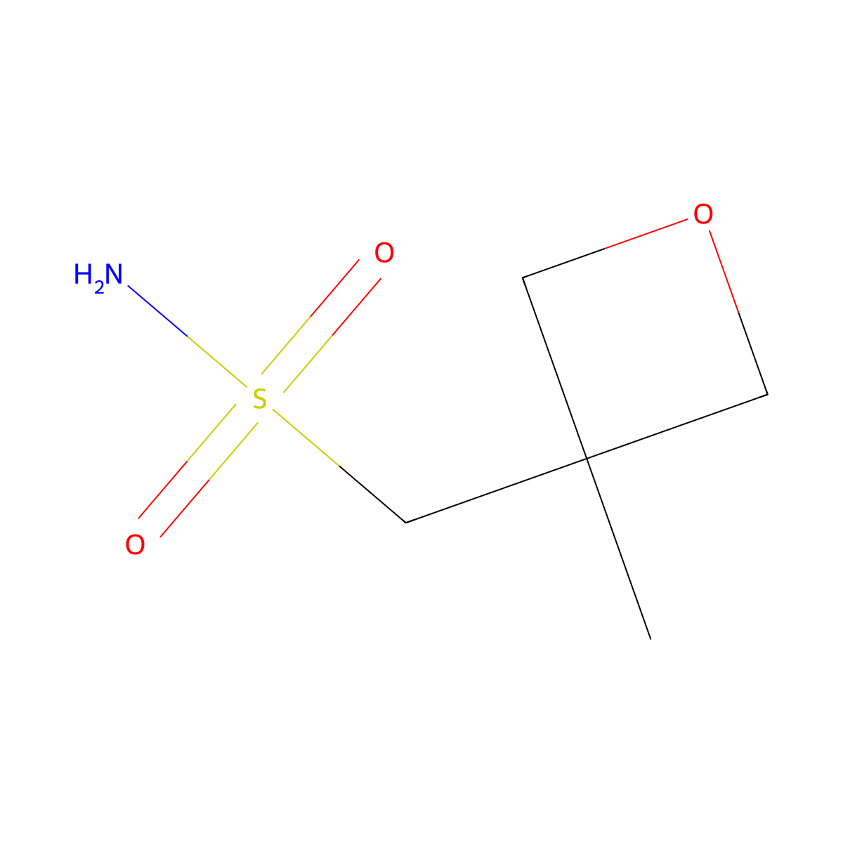 (3-Methyloxetan-3-yl)methanesulfonamide molecular structure, CAS 1306605-70-8