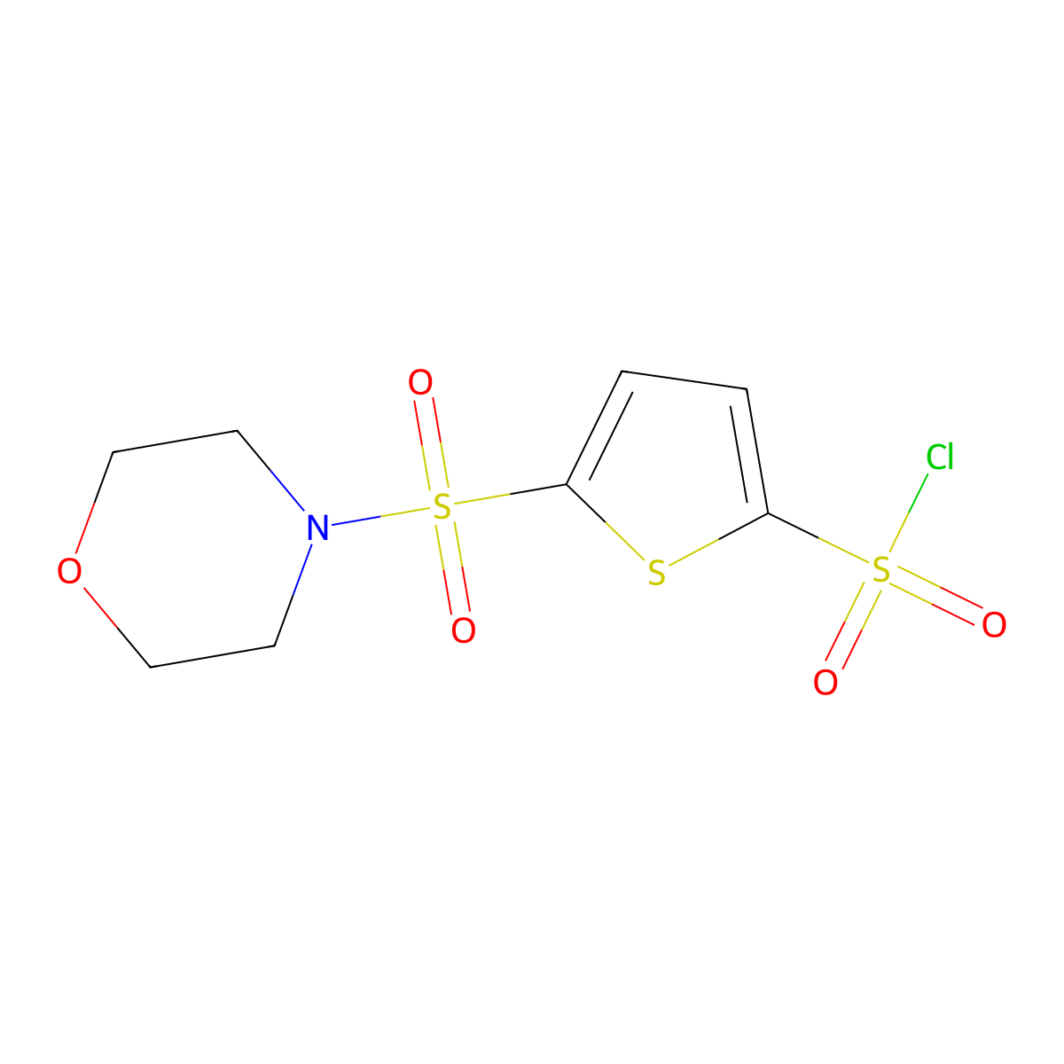 5-(Morpholine-4-sulfonyl)thiophene-2-sulfonyl chloride molecular structure, CAS 1306605-71-9