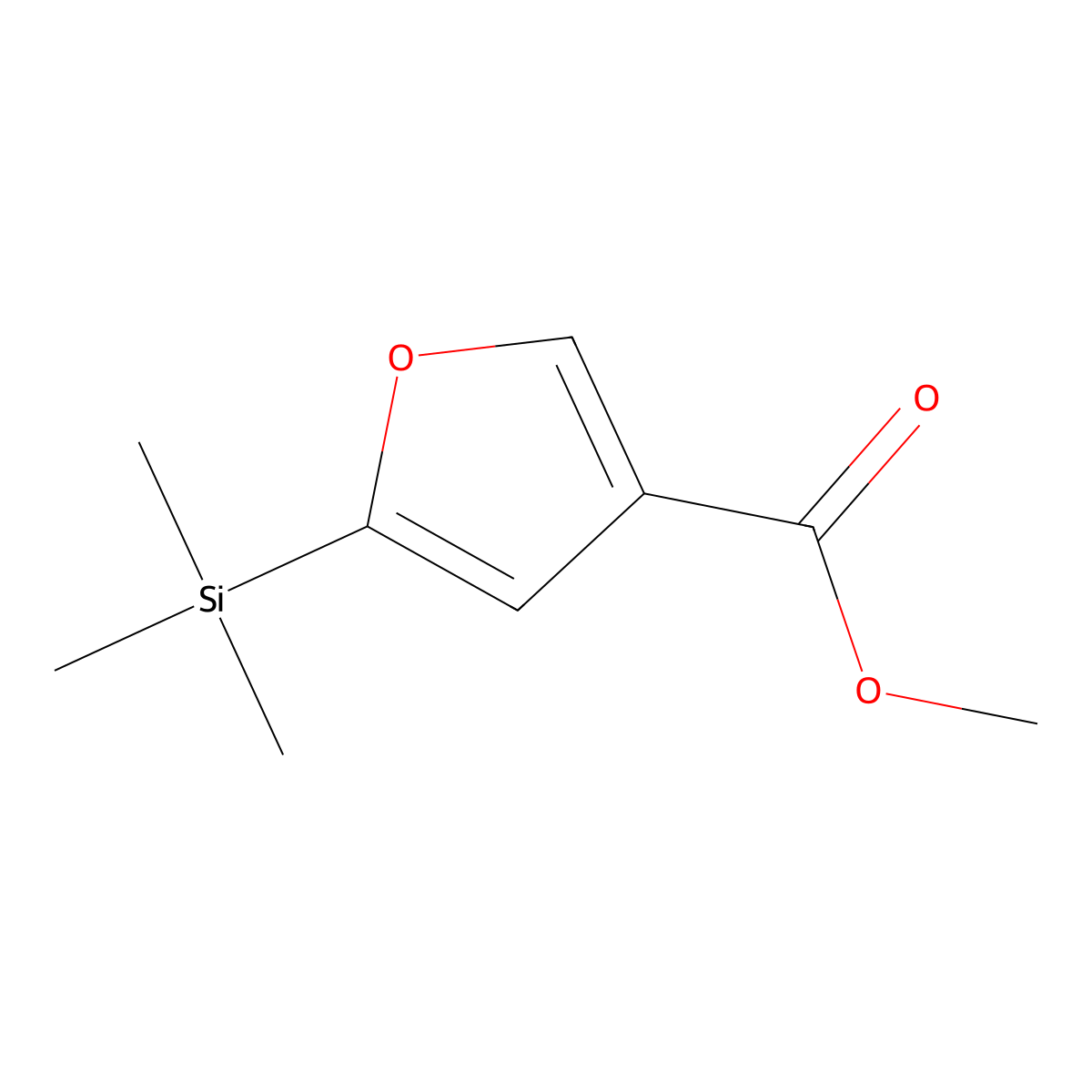 Methyl 5-(trimethylsilyl)furan-3-carboxylate molecular structure, CAS 1306605-73-1