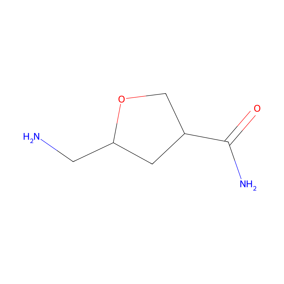 5-(Aminomethyl)oxolane-3-carboxamide molecular structure, CAS 1306605-75-3