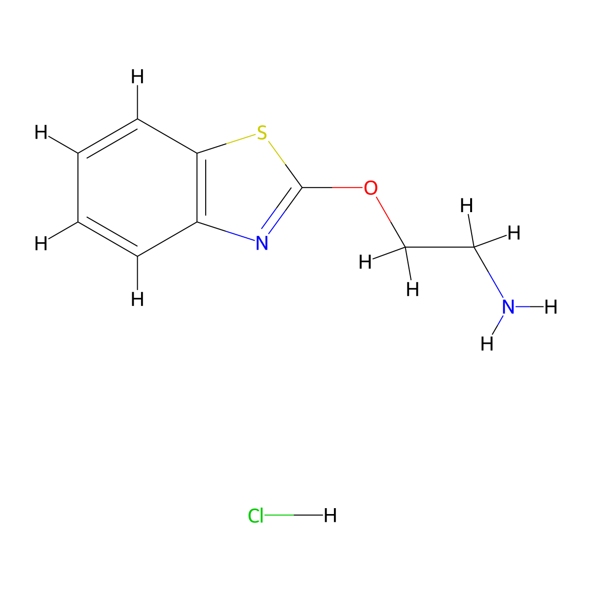 2-(2-Aminoethoxy)-1,3-benzothiazole hydrochloride molecular structure, CAS 1306605-78-6