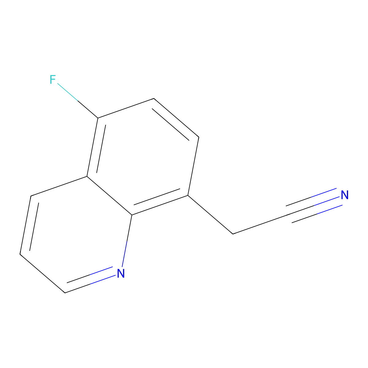 2-(5-Fluoroquinolin-8-yl)acetonitrile molecular structure, CAS 1306605-81-1