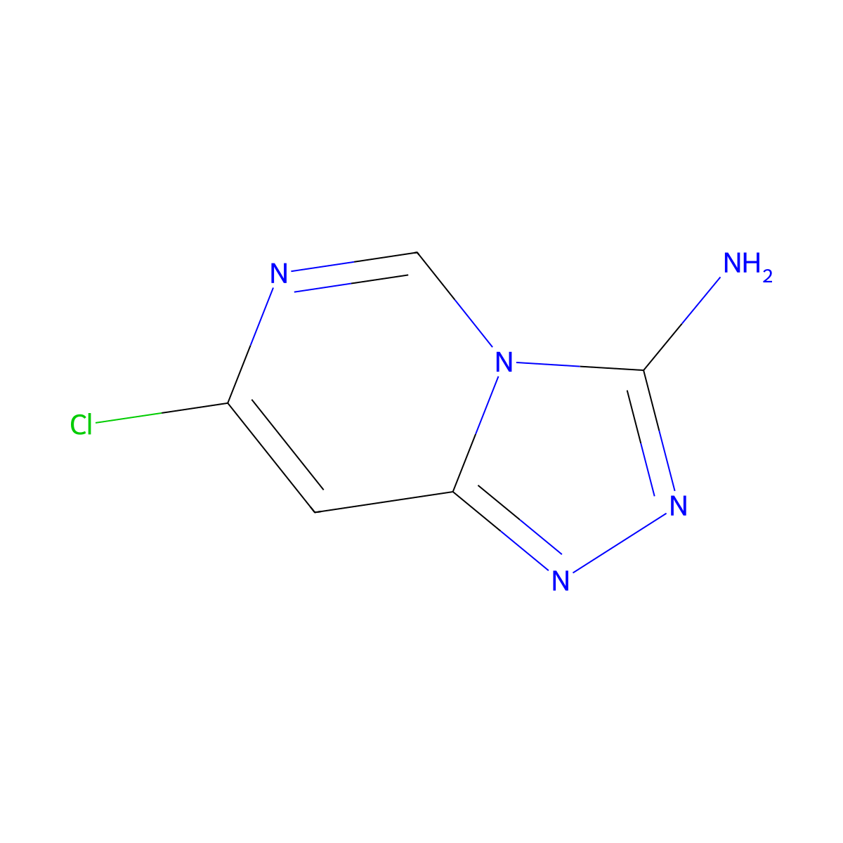 7-Chloro-[1,2,4]triazolo[4,3-c]pyrimidin-3-amine molecular structure, CAS 1306605-83-3