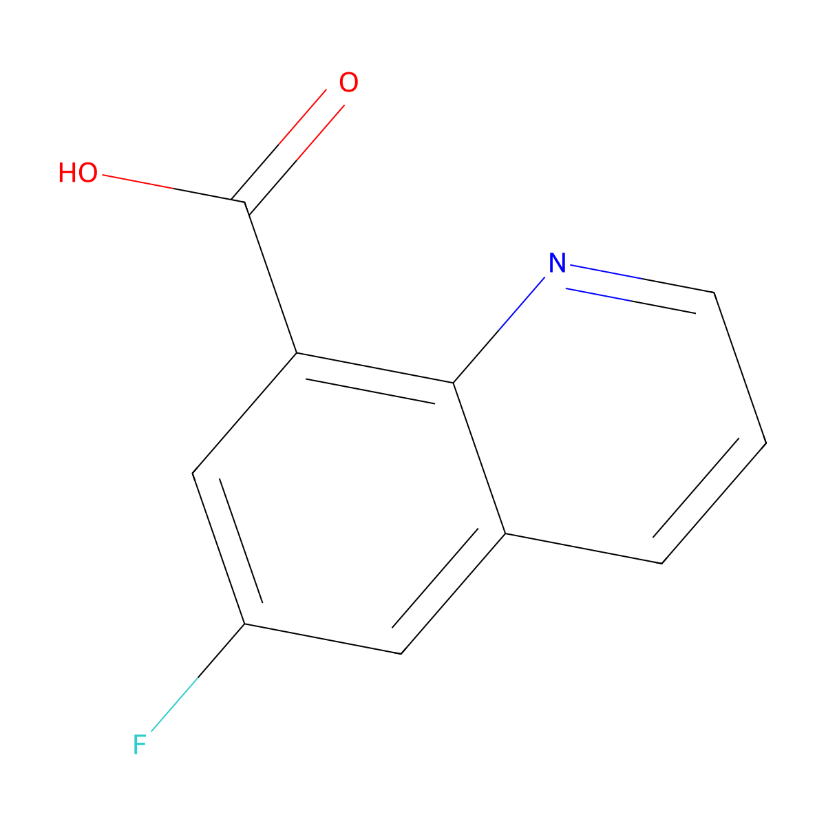 6-Fluoroquinoline-8-carboxylic acid molecular structure, CAS 1306605-84-4