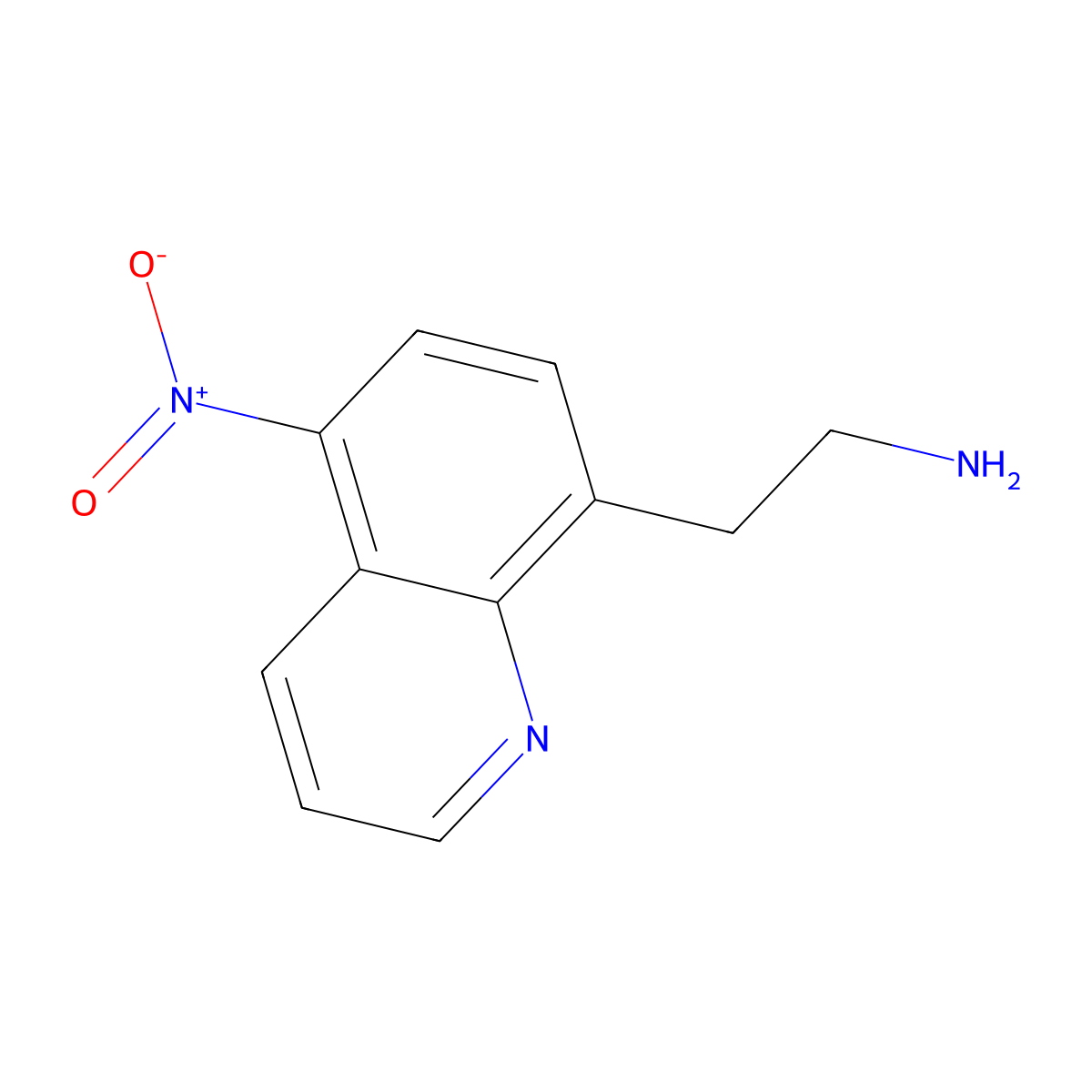 2-(5-Nitroquinolin-8-yl)ethan-1-amine molecular structure, CAS 1306605-86-6