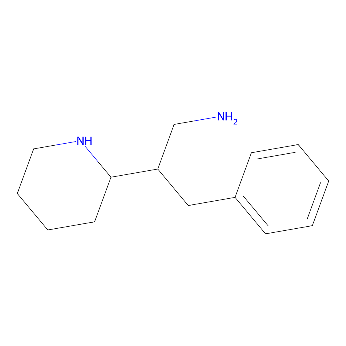 3-Phenyl-2-(piperidin-2-yl)propan-1-amine molecular structure, CAS 1306605-93-5