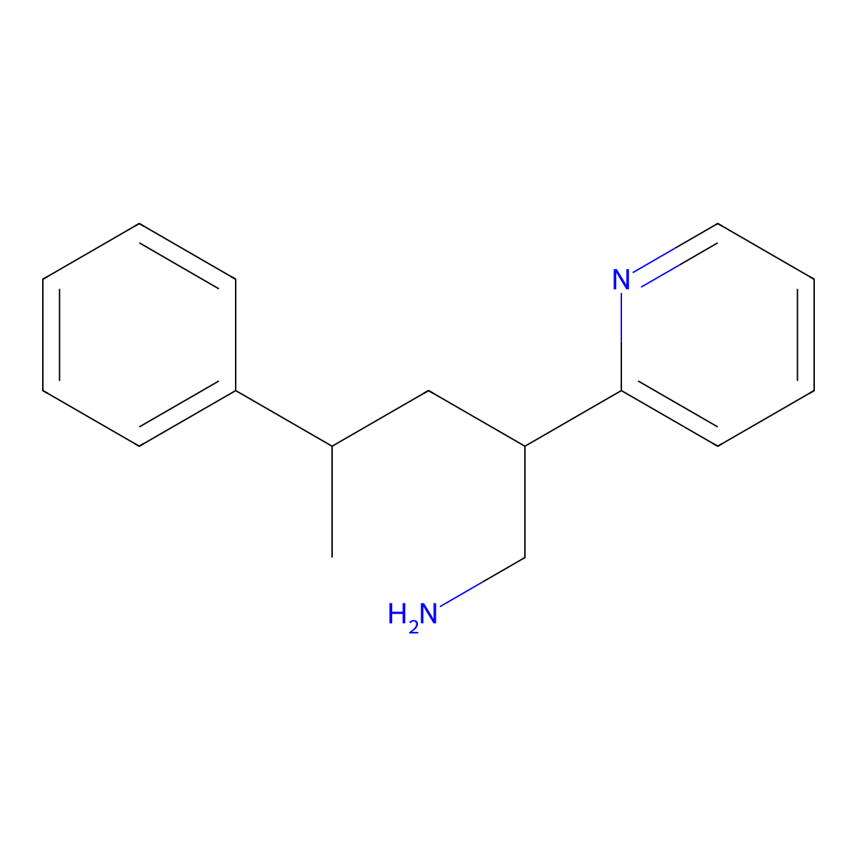 4-Phenyl-2-(pyridin-2-yl)pentan-1-amine molecular structure, CAS 1306606-05-2