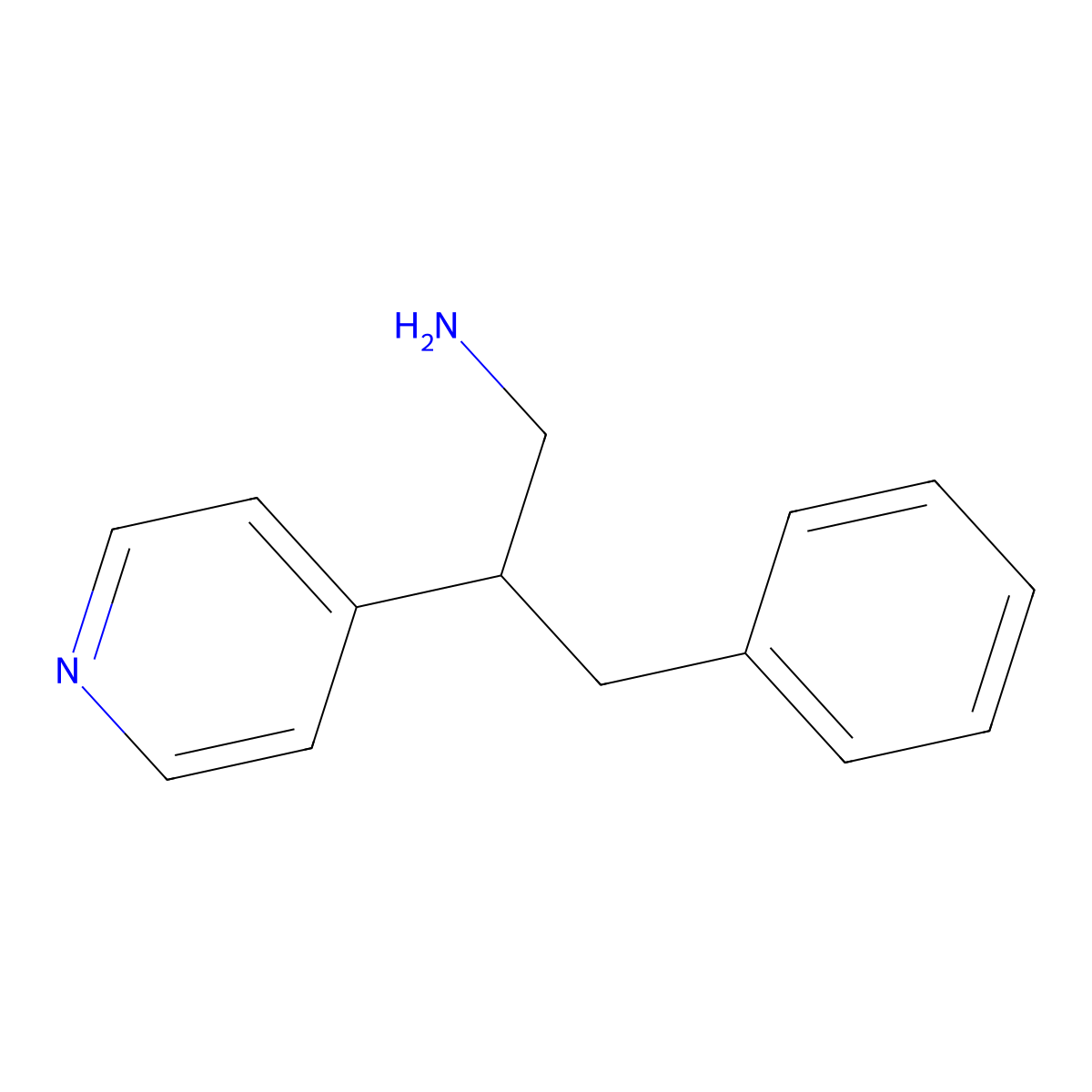 3-Phenyl-2-(pyridin-4-yl)propan-1-amine molecular structure, CAS 1306606-08-5