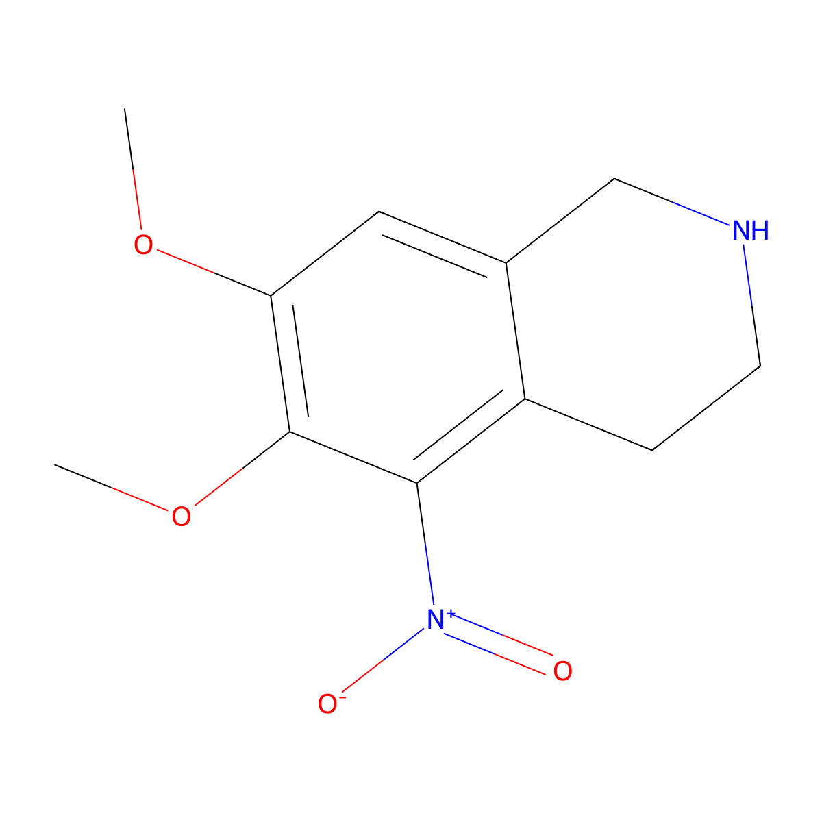 6,7-Dimethoxy-5-nitro-1,2,3,4-tetrahydroisoquinoline molecular structure, CAS 1306606-11-0