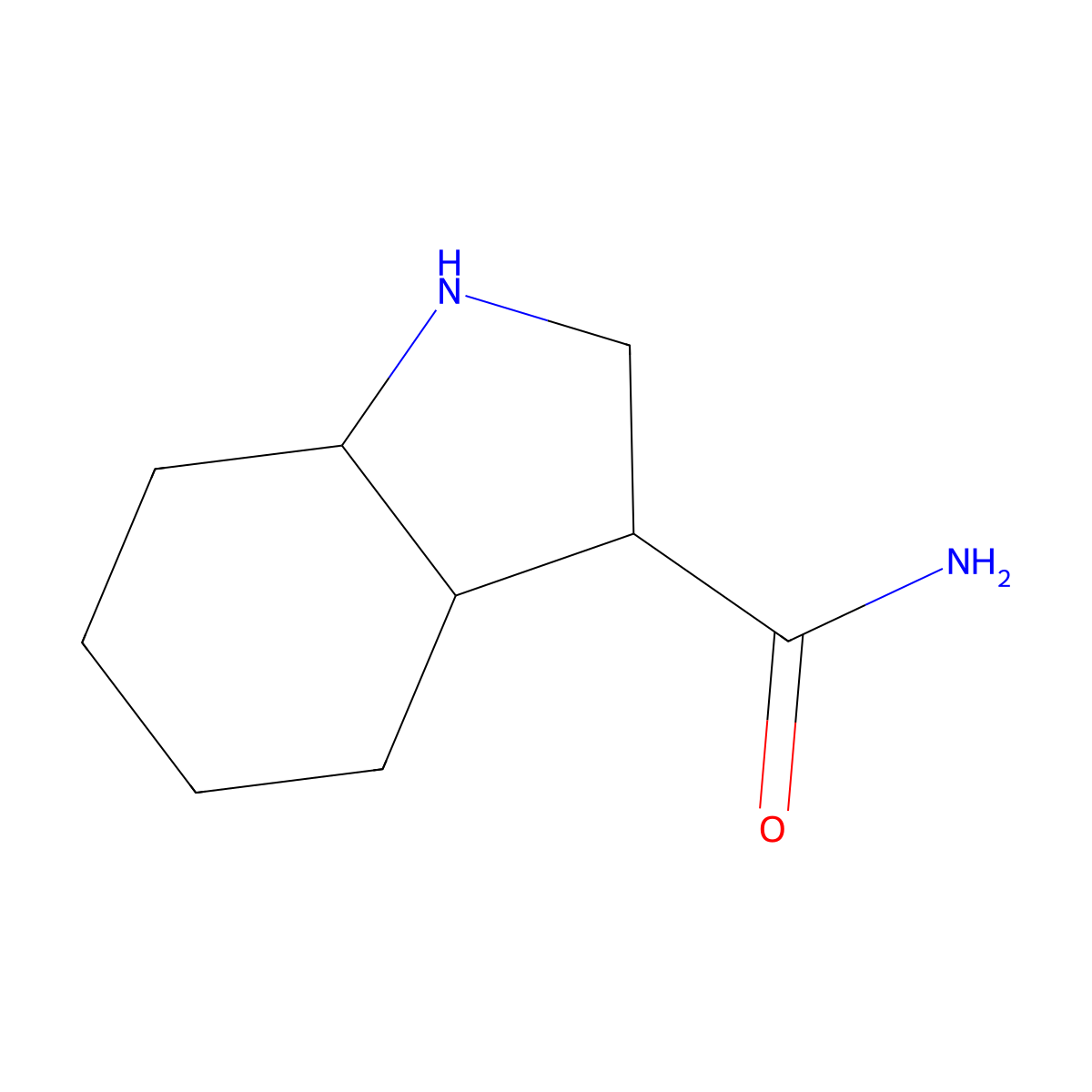 octahydro-1H-indole-3-carboxamide molecular structure, CAS 1306606-13-2