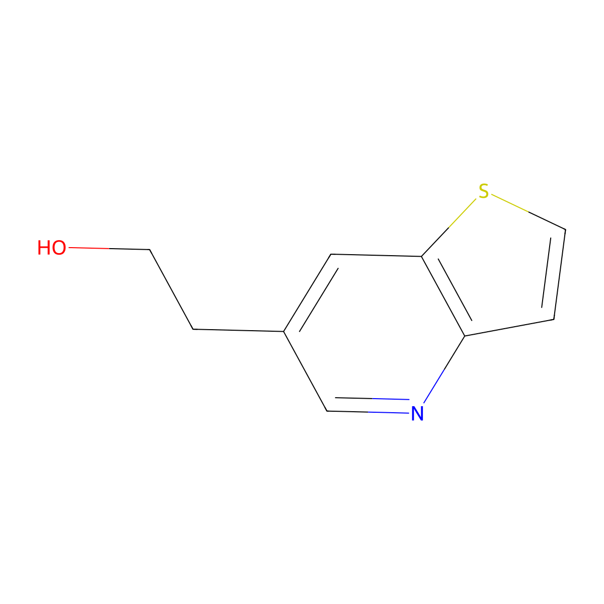 2-{Thieno[3,2-b]pyridin-6-yl}ethan-1-ol molecular structure, CAS 1306606-20-1