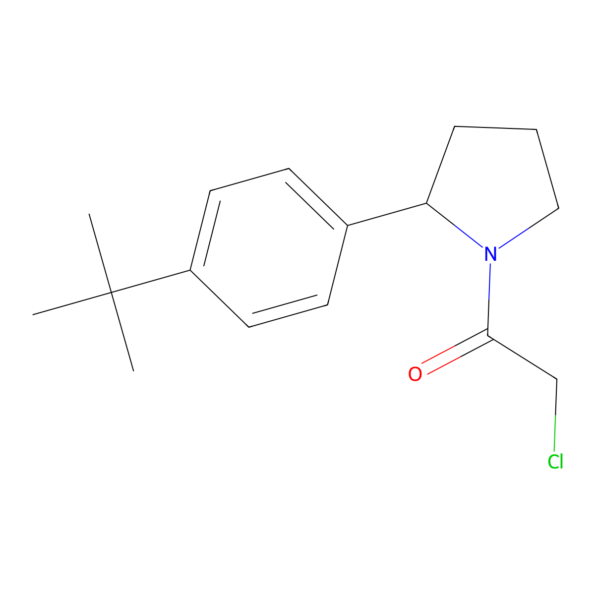 1-[2-(4-Tert-butylphenyl)pyrrolidin-1-yl]-2-chloroethan-1-one molecular structure, CAS 1306606-30-3
