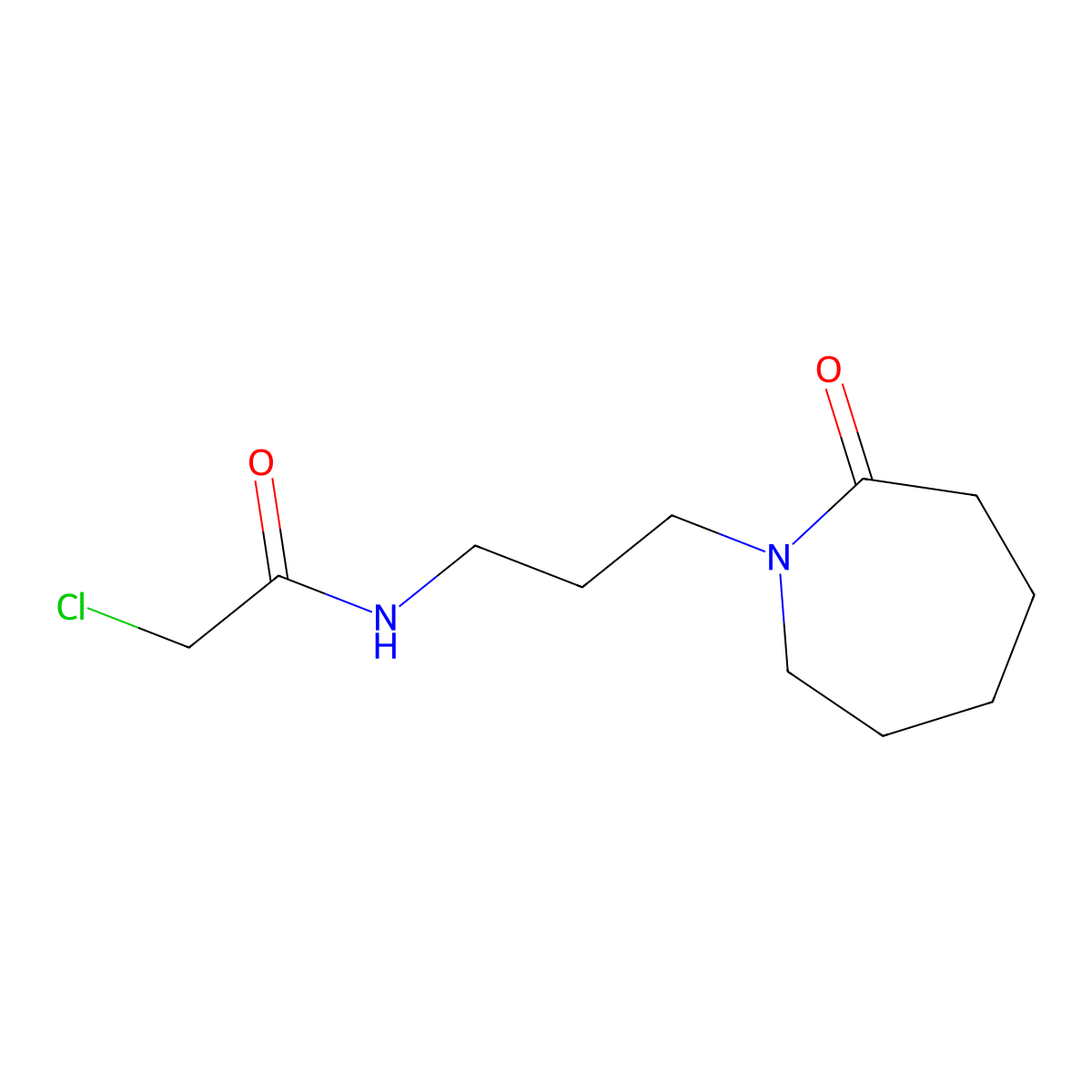 2-chloro-N-[3-(2-oxoazepan-1-yl)propyl]acetamide molecular structure, CAS 1306606-71-2