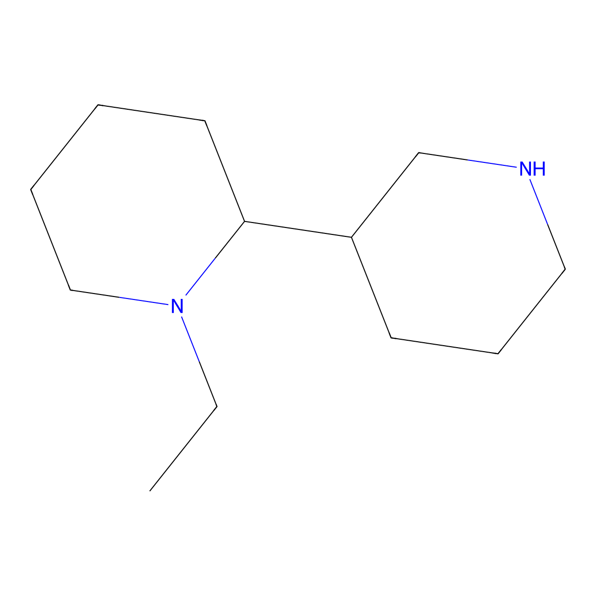 1-Ethyl-2-(piperidin-3-yl)piperidine molecular structure, CAS 1306606-77-8