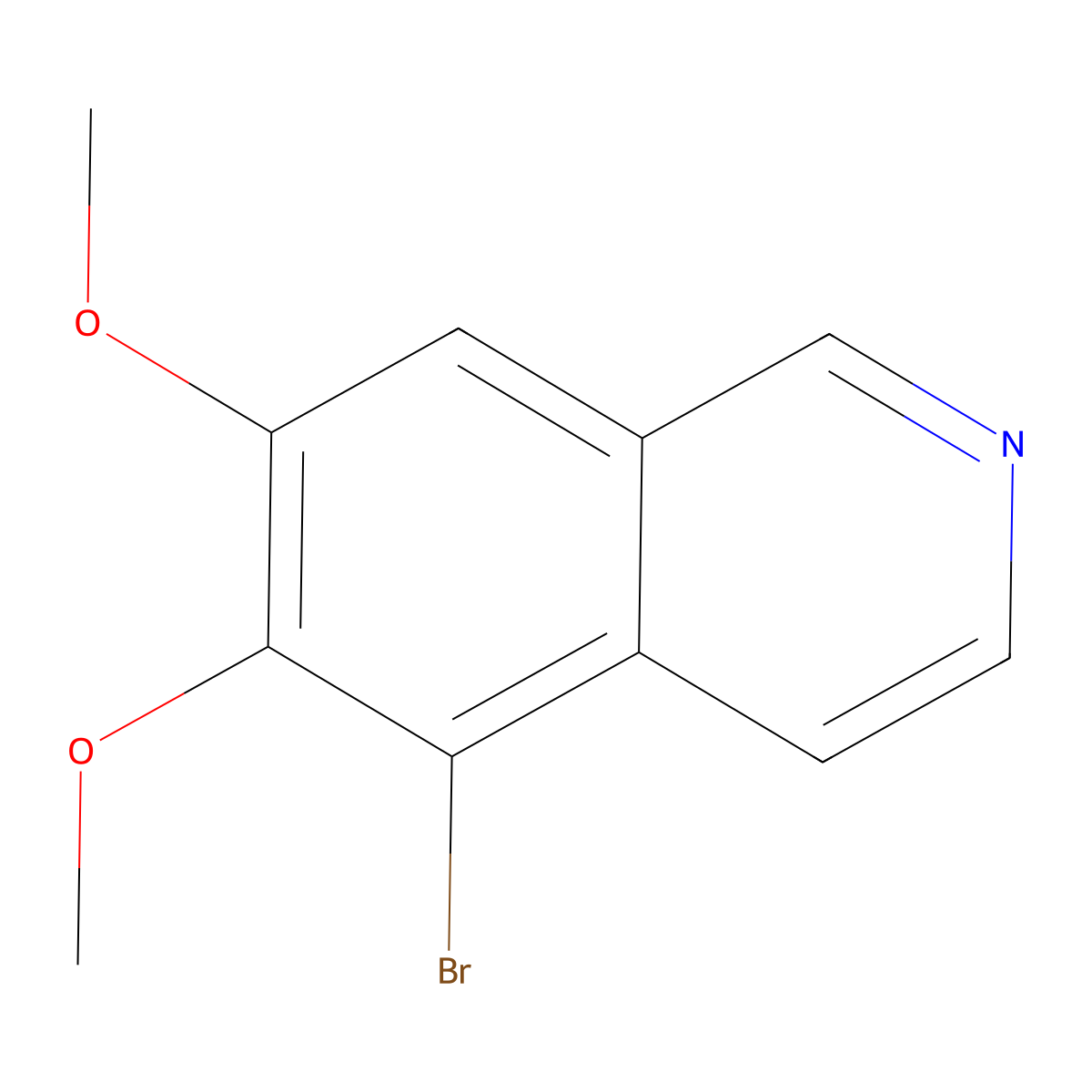 5-Bromo-6,7-dimethoxyisoquinoline molecular structure, CAS 1306606-84-7