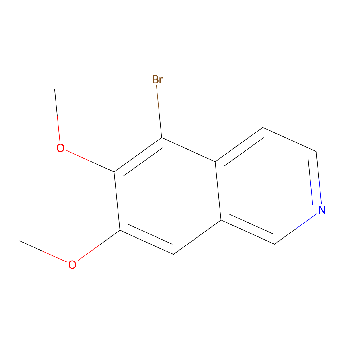 5-Bromo-6,7-dimethoxyisoquinoline molecular structure, CAS 1306606-84-7