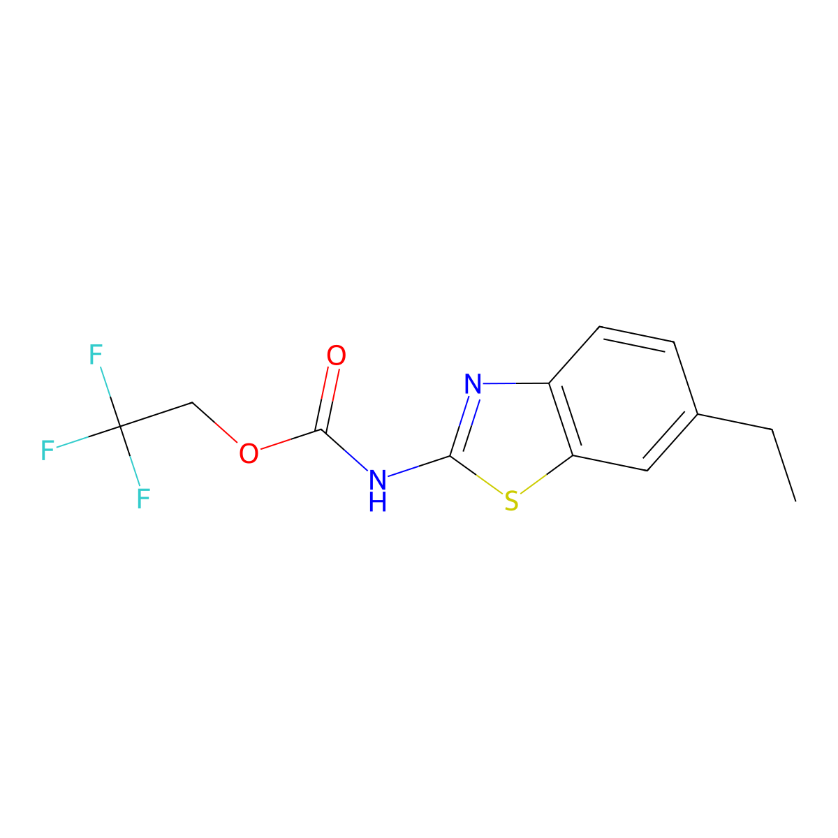 2,2,2-trifluoroethyl N-(6-ethyl-1,3-benzothiazol-2-yl)carbamate molecular structure, CAS 1306606-88-1