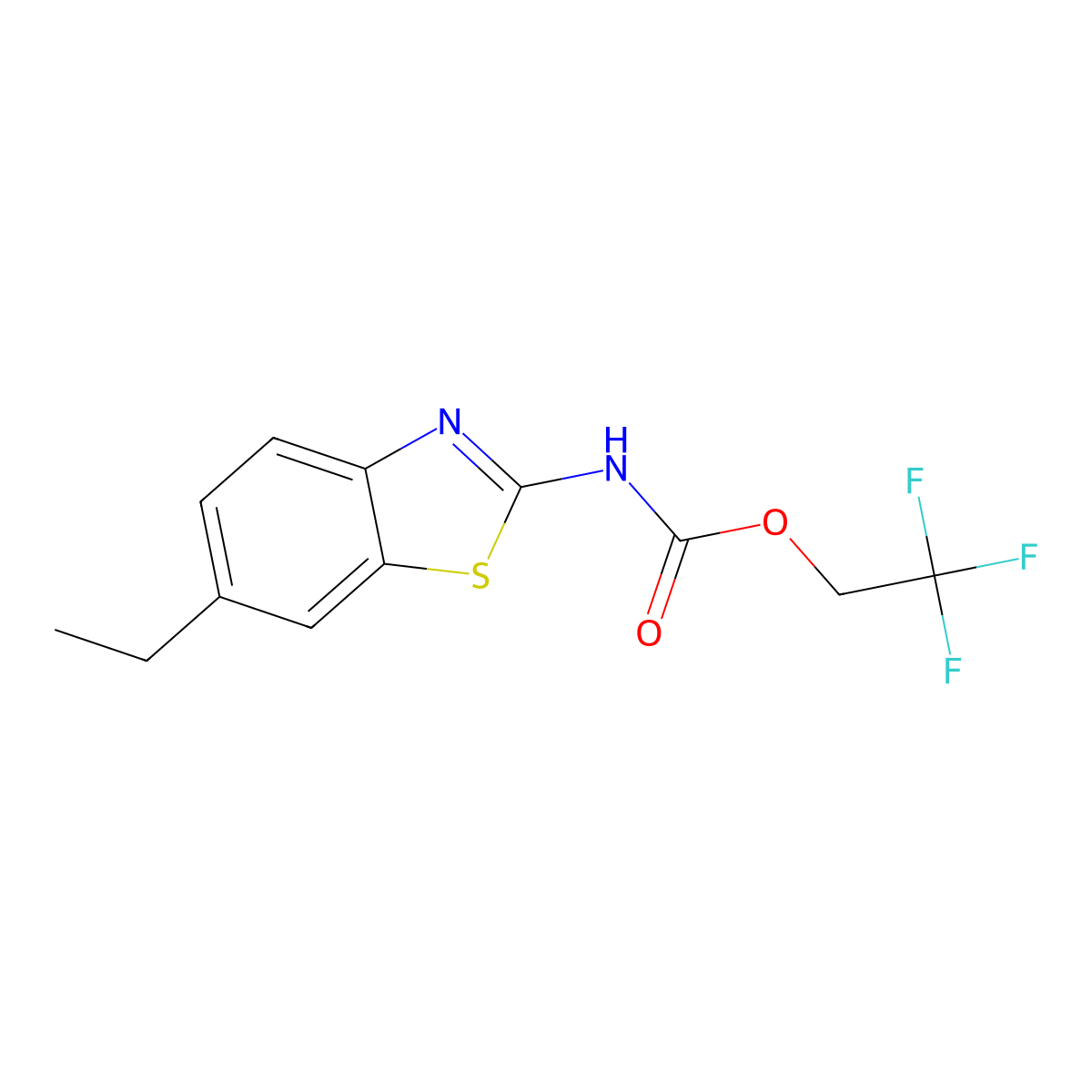 2,2,2-trifluoroethyl N-(6-ethyl-1,3-benzothiazol-2-yl)carbamate molecular structure, CAS 1306606-88-1