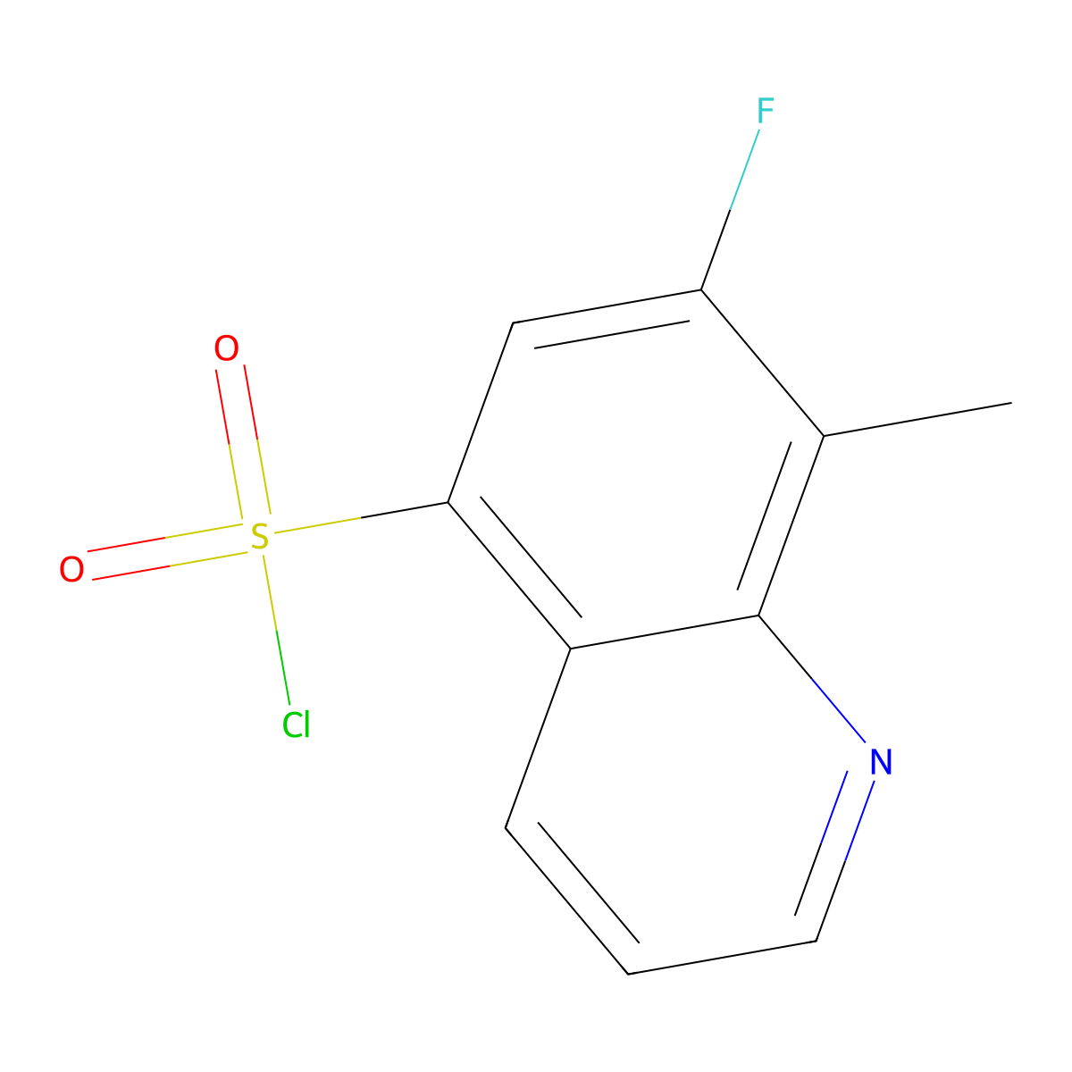 7-Fluoro-8-methylquinoline-5-sulfonyl chloride molecular structure, CAS 1306606-91-6