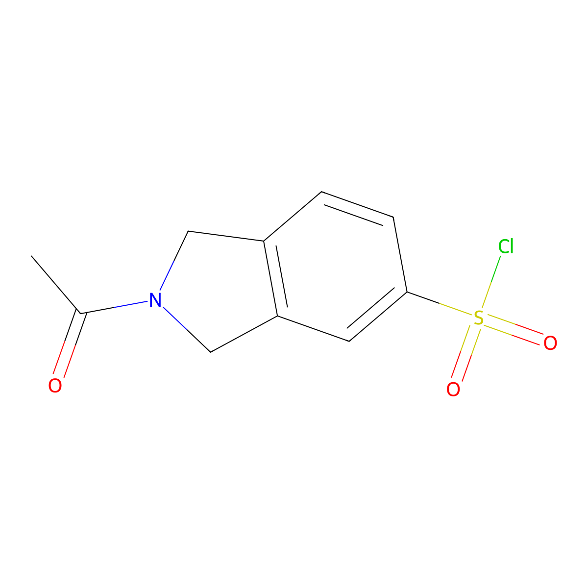 2-acetyl-2,3-dihydro-1H-isoindole-5-sulfonyl chloride molecular structure, CAS 1306607-01-1