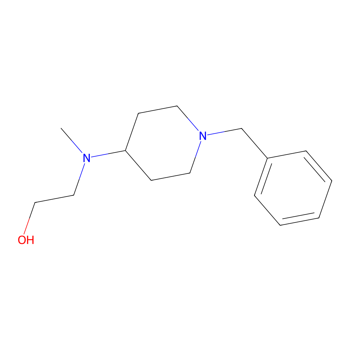 2-[(1-Benzyl-piperidin-4-yl)-methyl-amino]-ethanol molecular structure, CAS 1306607-03-3