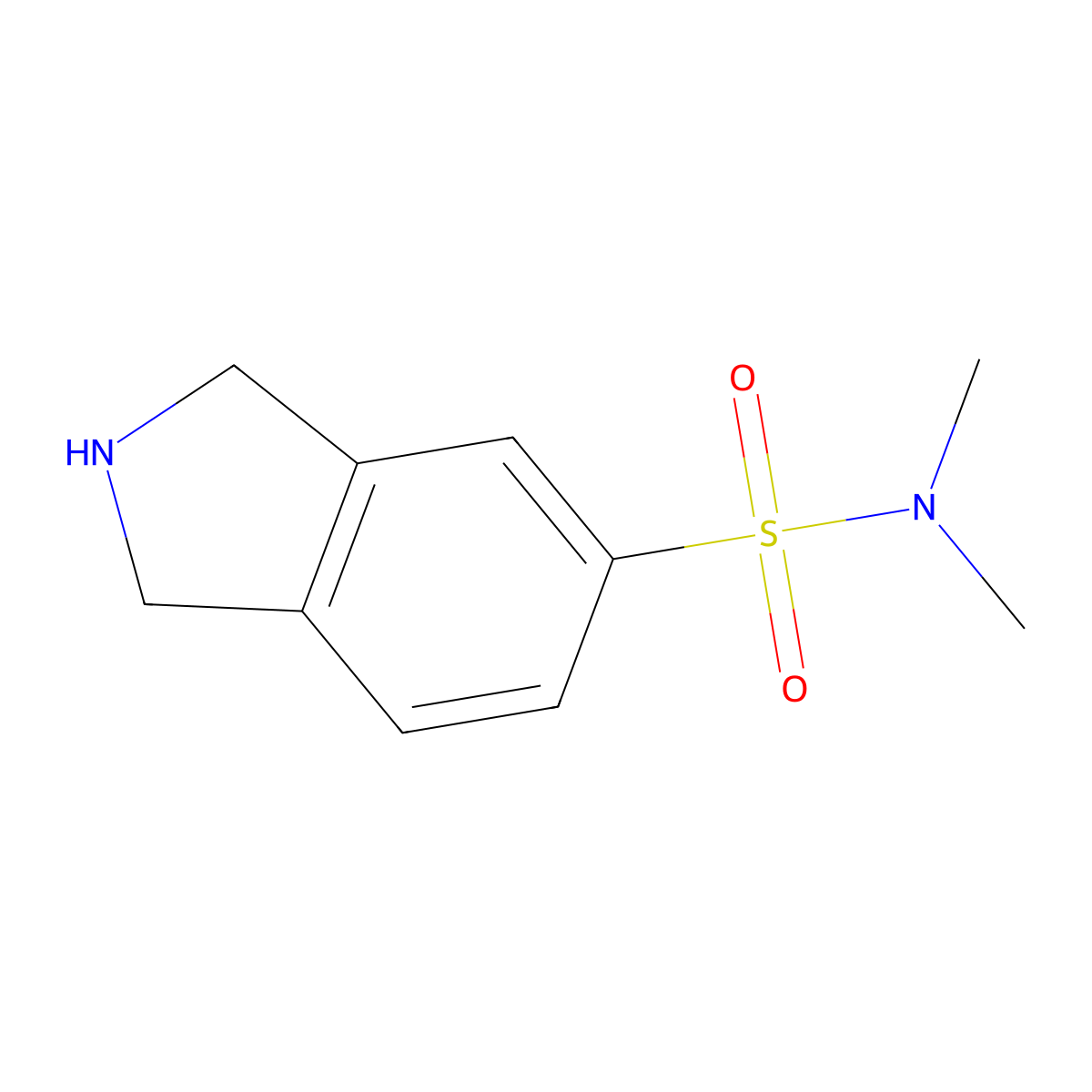 N,N-dimethyl-2,3-dihydro-1H-isoindole-5-sulfonamide molecular structure, CAS 1306607-06-6