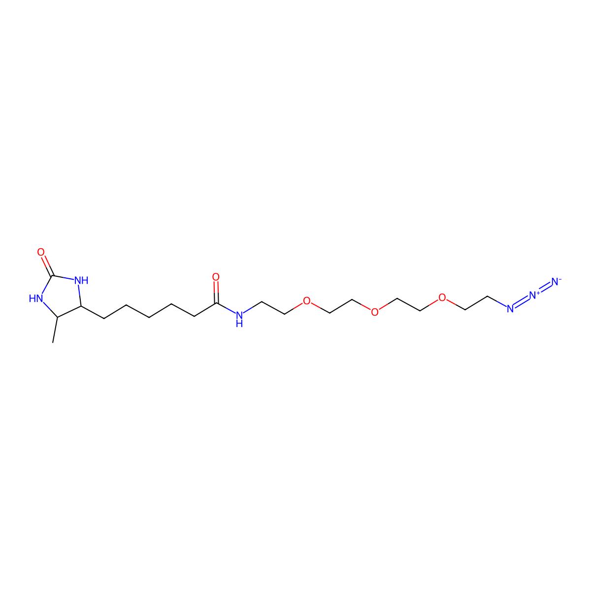 Desthiobiotin-PEG3-Azide molecular structure, CAS 1306615-47-3