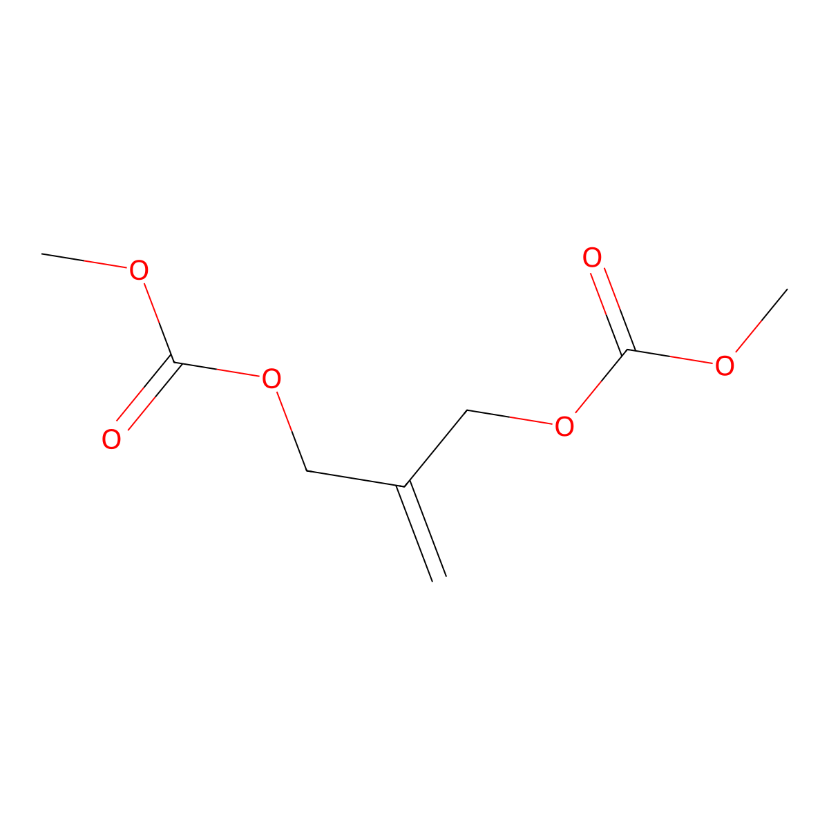 Dimethyl (2-methylenepropane-1,3-diyl) bis(carbonate) molecular structure, CAS 130667-36-6