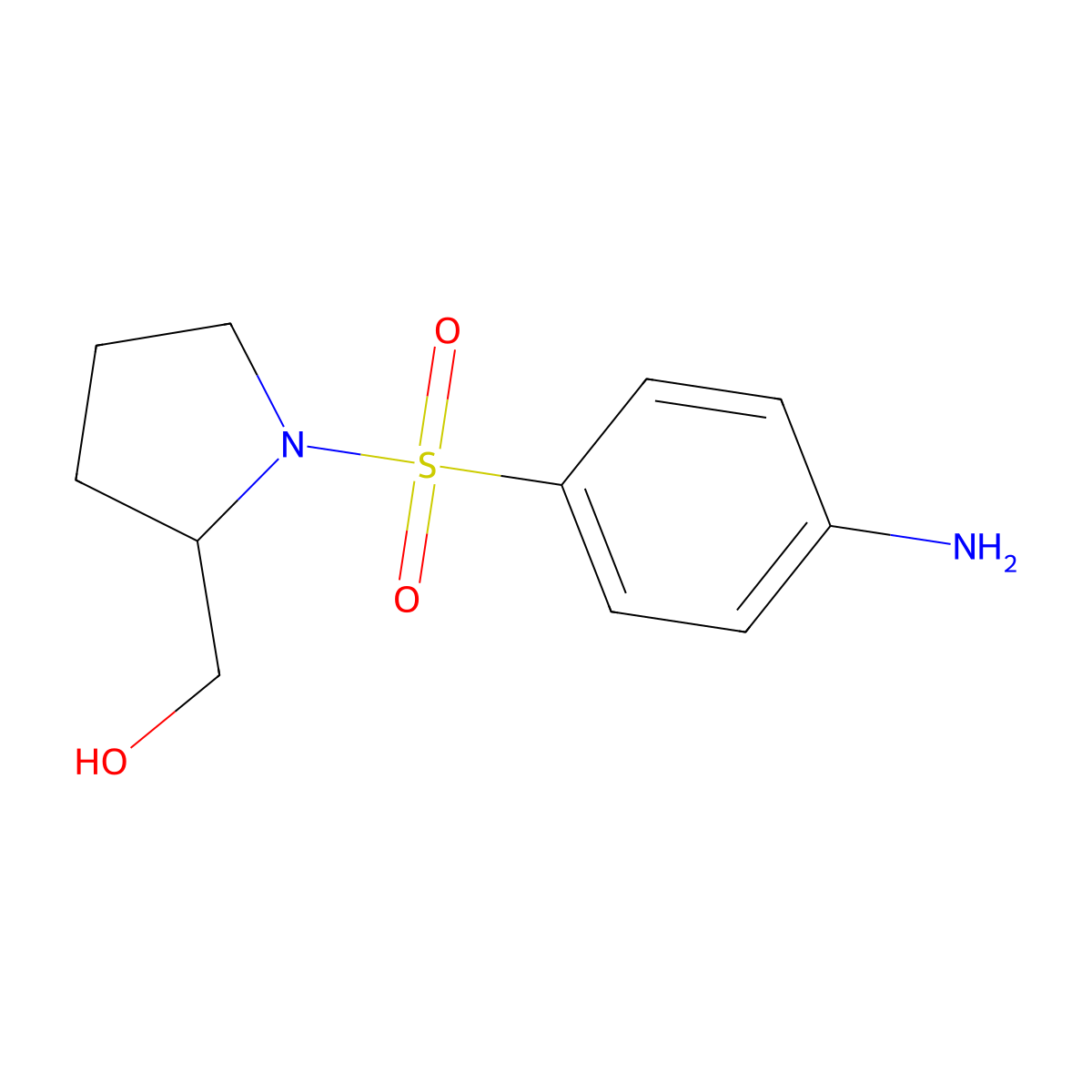 [1-(4-Aminobenzenesulfonyl)pyrrolidin-2-yl]methanol molecular structure, CAS 1306676-63-0
