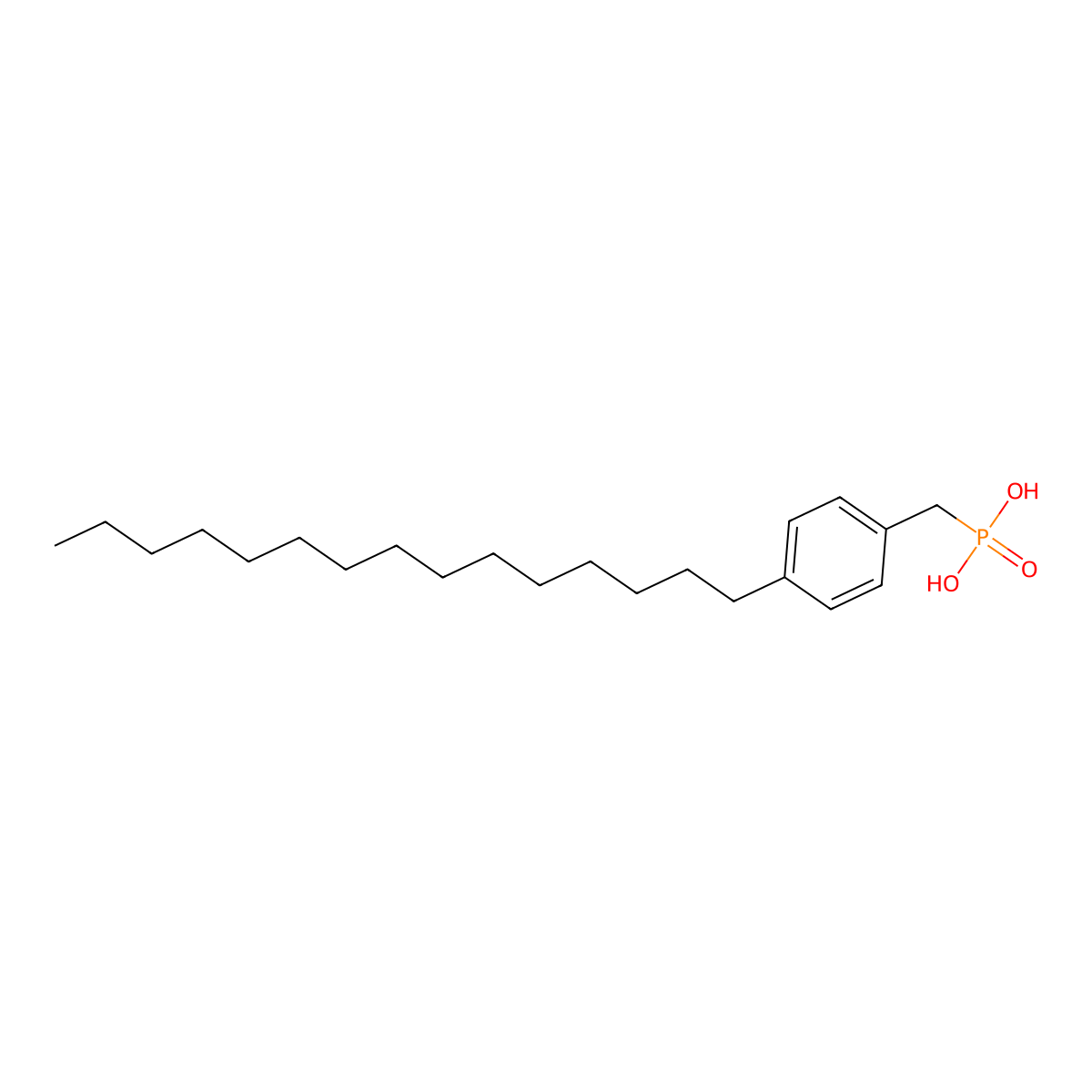 4-Pentadecylbenzylphosphonic acid molecular structure, CAS 1306684-90-1