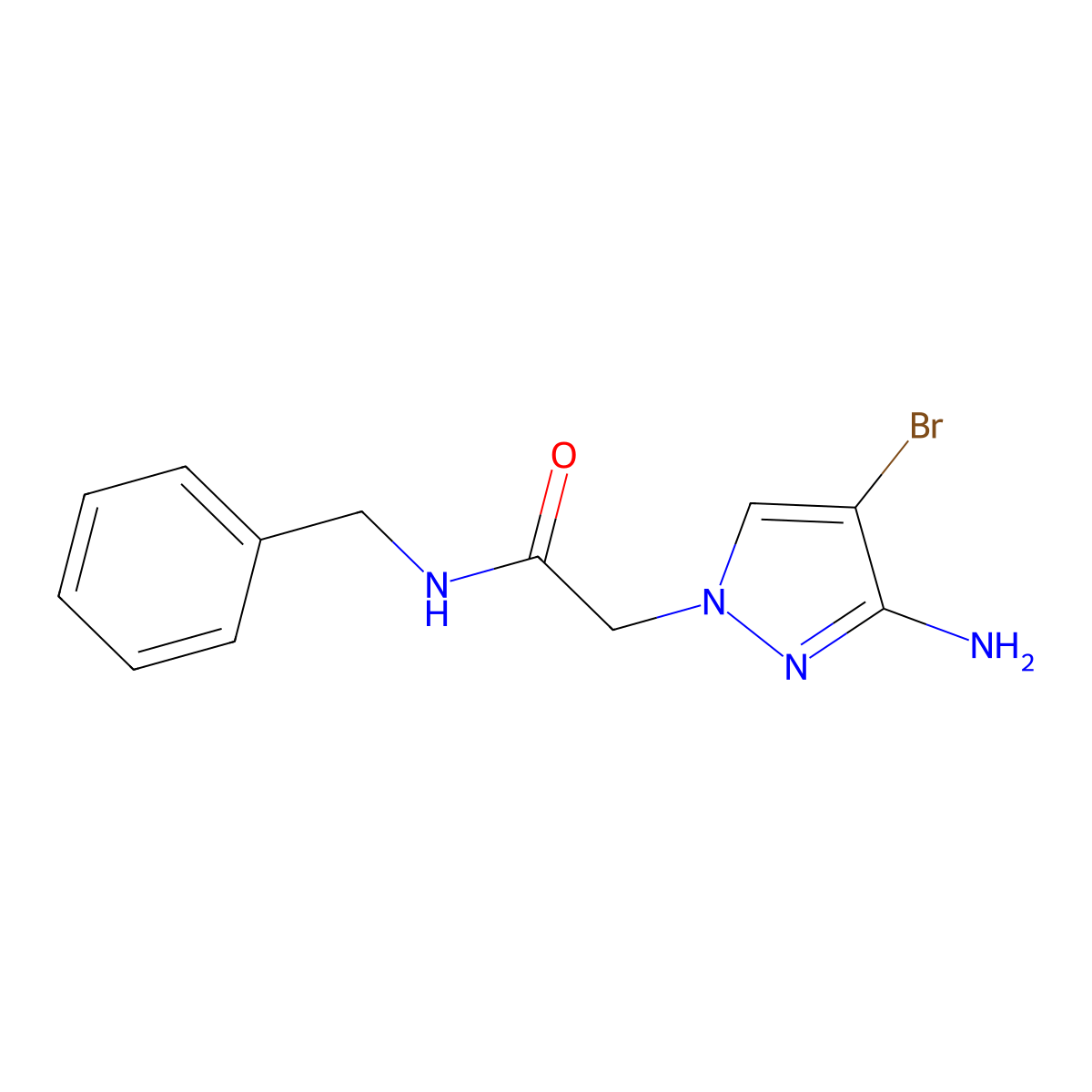 2-(3-Amino-4-bromo-1H-pyrazol-1-YL)-N-benzylacetamide molecular structure, CAS 1306691-53-1