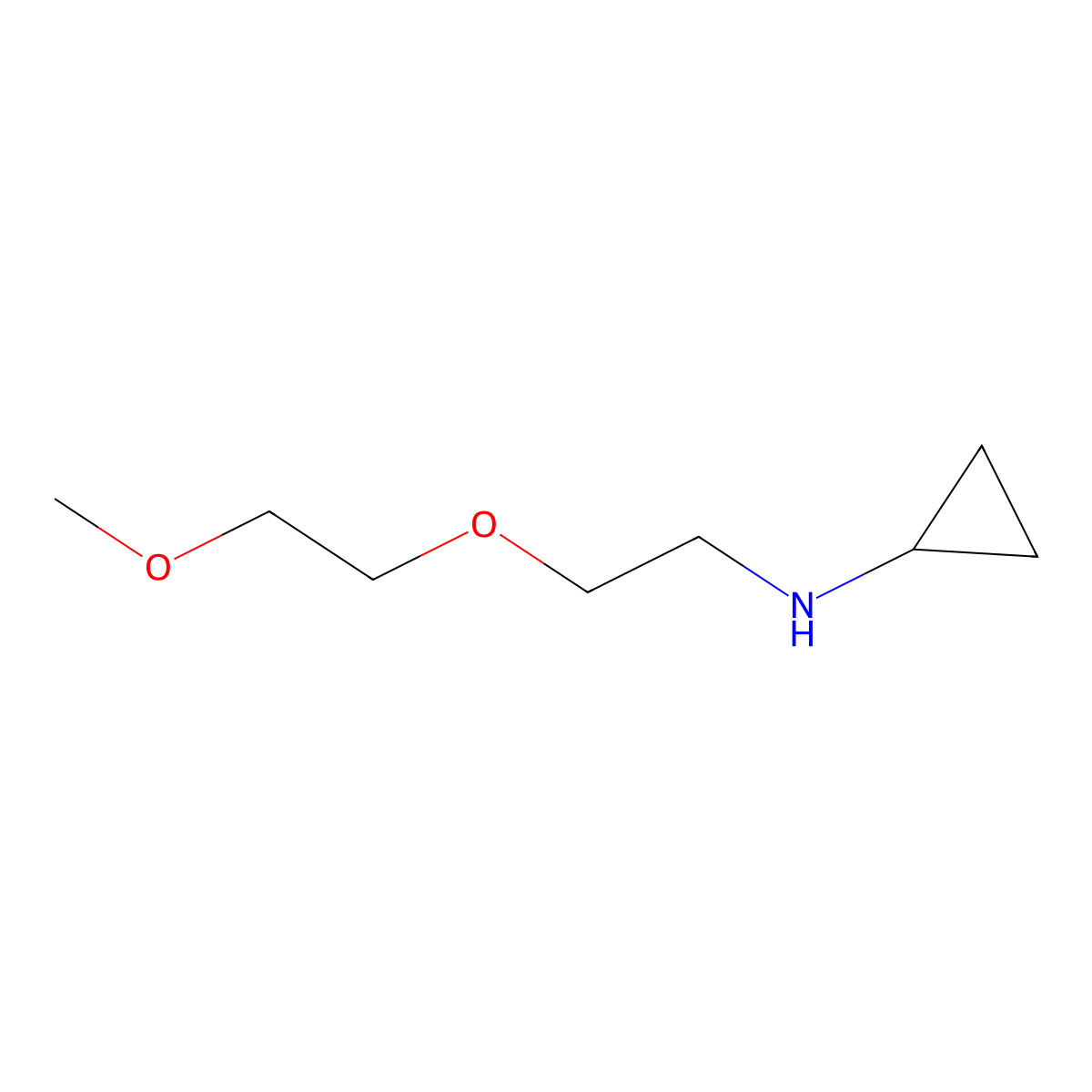 N-[2-(2-methoxyethoxy)ethyl]cyclopropanamine molecular structure, CAS 1306699-64-8
