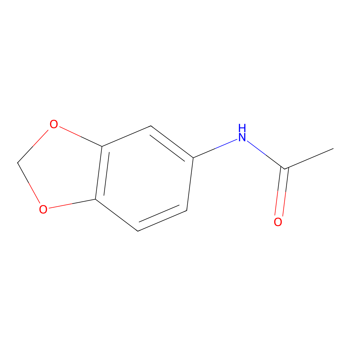 N-(2H-1,3-Benzodioxol-5-yl)acetamide molecular structure, CAS 13067-19-1