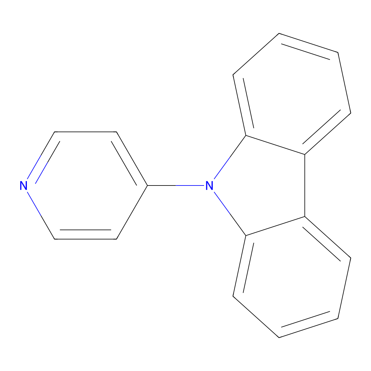 9-(Pyridin-4-yl)-9H-carbazole molecular structure, CAS 130671-88-4