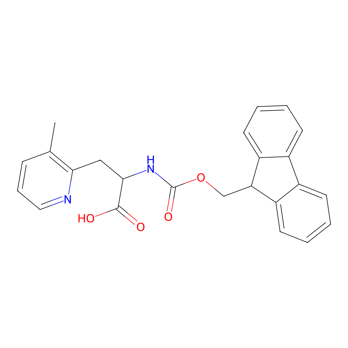 Fmoc-L-2-Pal(3-Me)-OH molecular structure, CAS 1306728-52-8