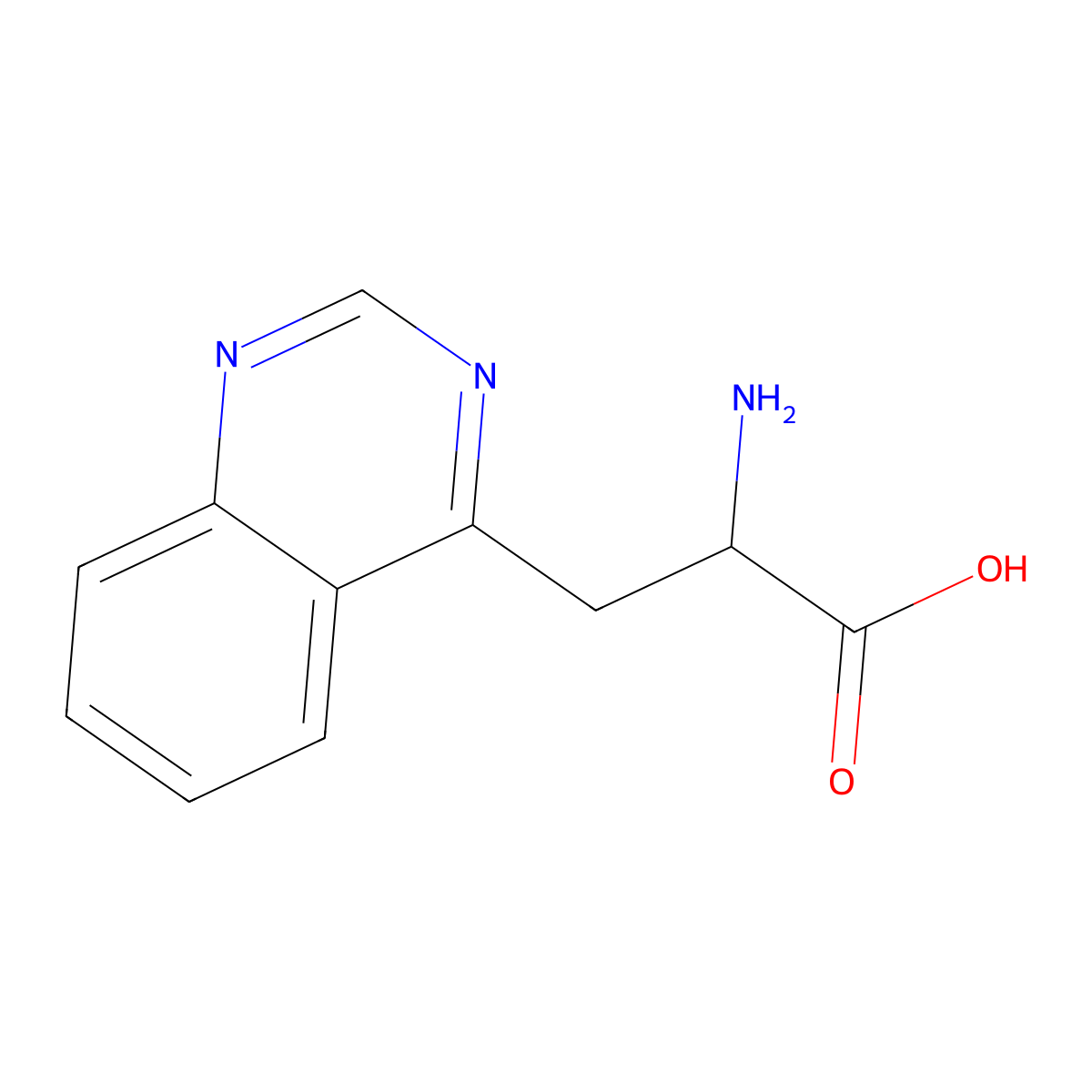 (2S)-2-amino-3-(quinazolin-4-yl)propanoic acid molecular structure, CAS 1306728-60-8